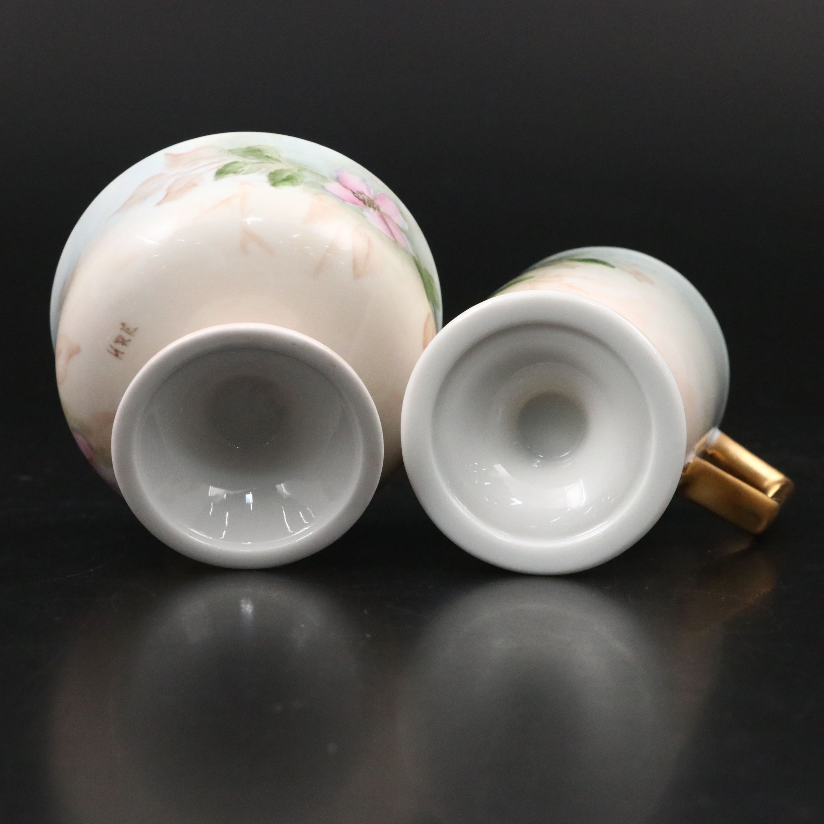 Hobbyist Hand-Painted Porcelain Dinnerware, Early to Mid-20th Century