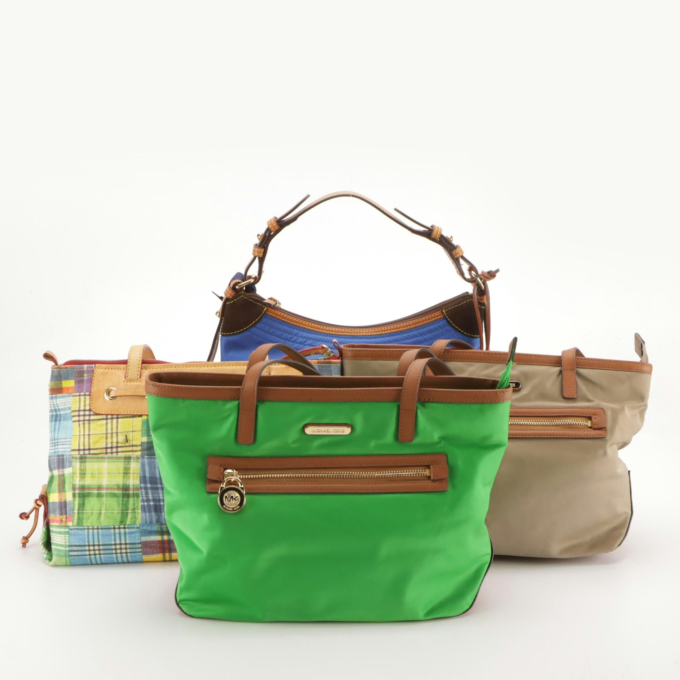 Dooney & Bourke Blue Nylon Hobo and Plaid Shoulder Bags with Michal Kors Bags