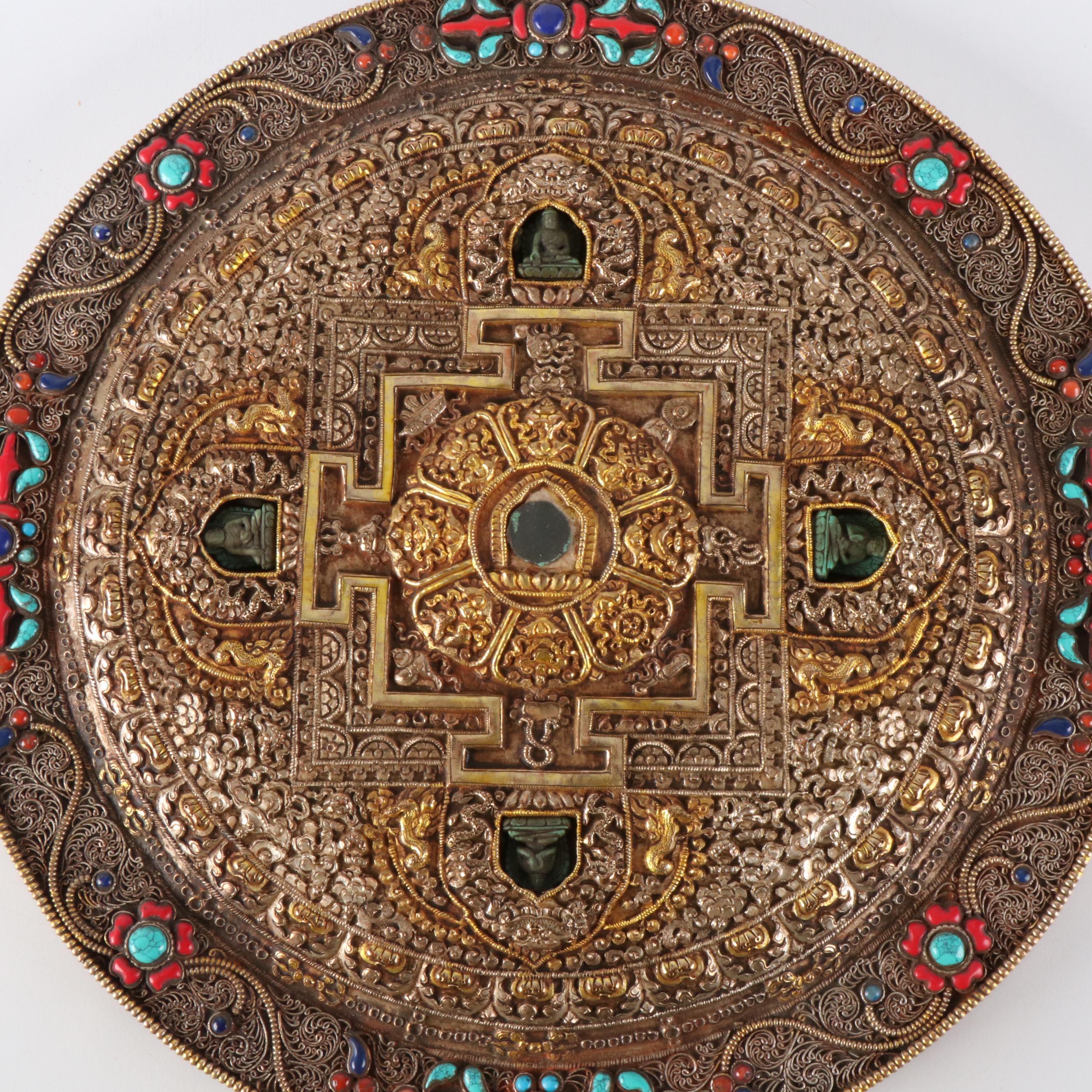 Tibetan Metalwork Mandala