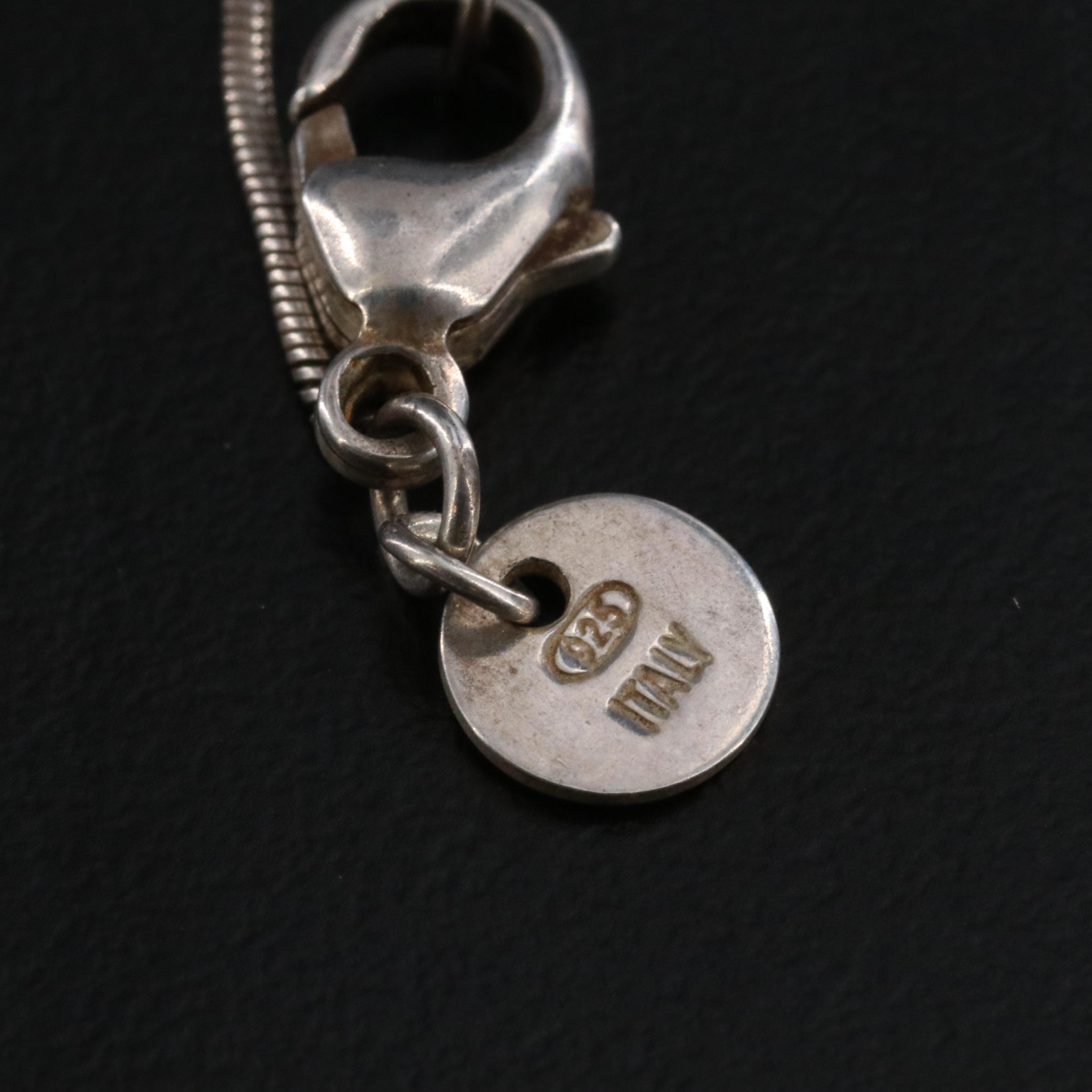 Tiffany & Co. Sterling Sliding Heart Pendant Necklace
