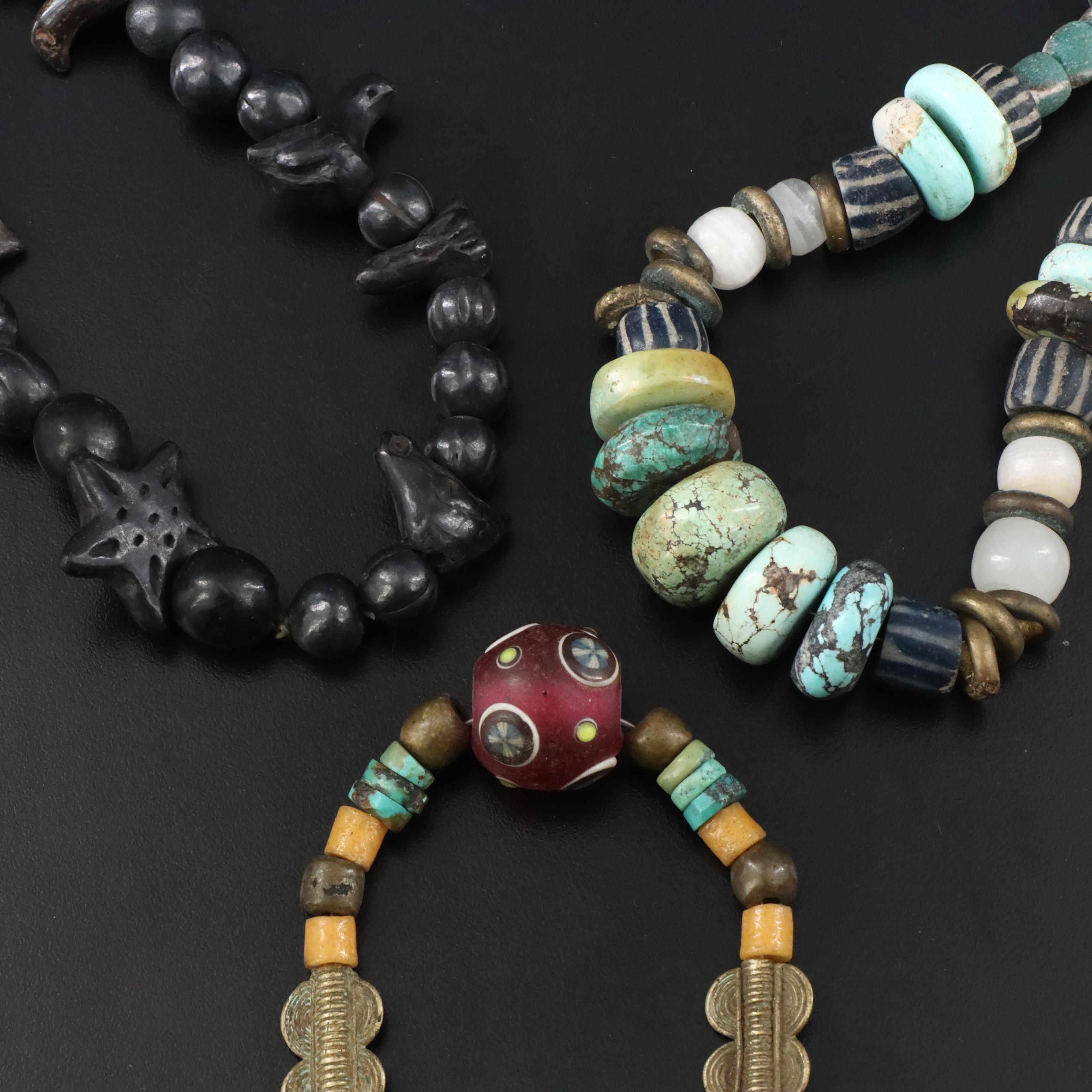 Oaxacan, African Krobo Beads and Turquoise Featured in Necklaces and Beads