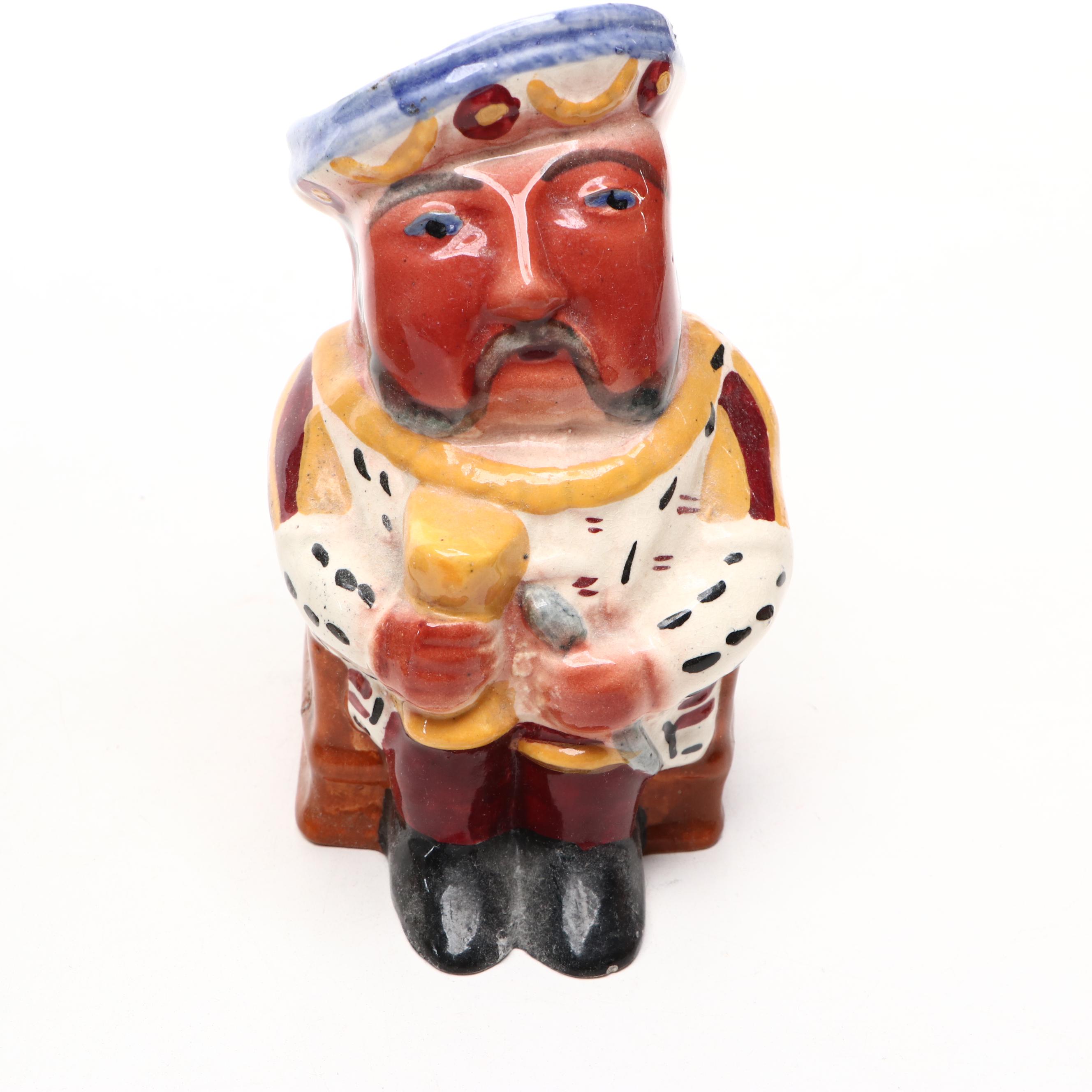 Staffordshire Ware, Sterling with Other English Ceramic Character Jugs