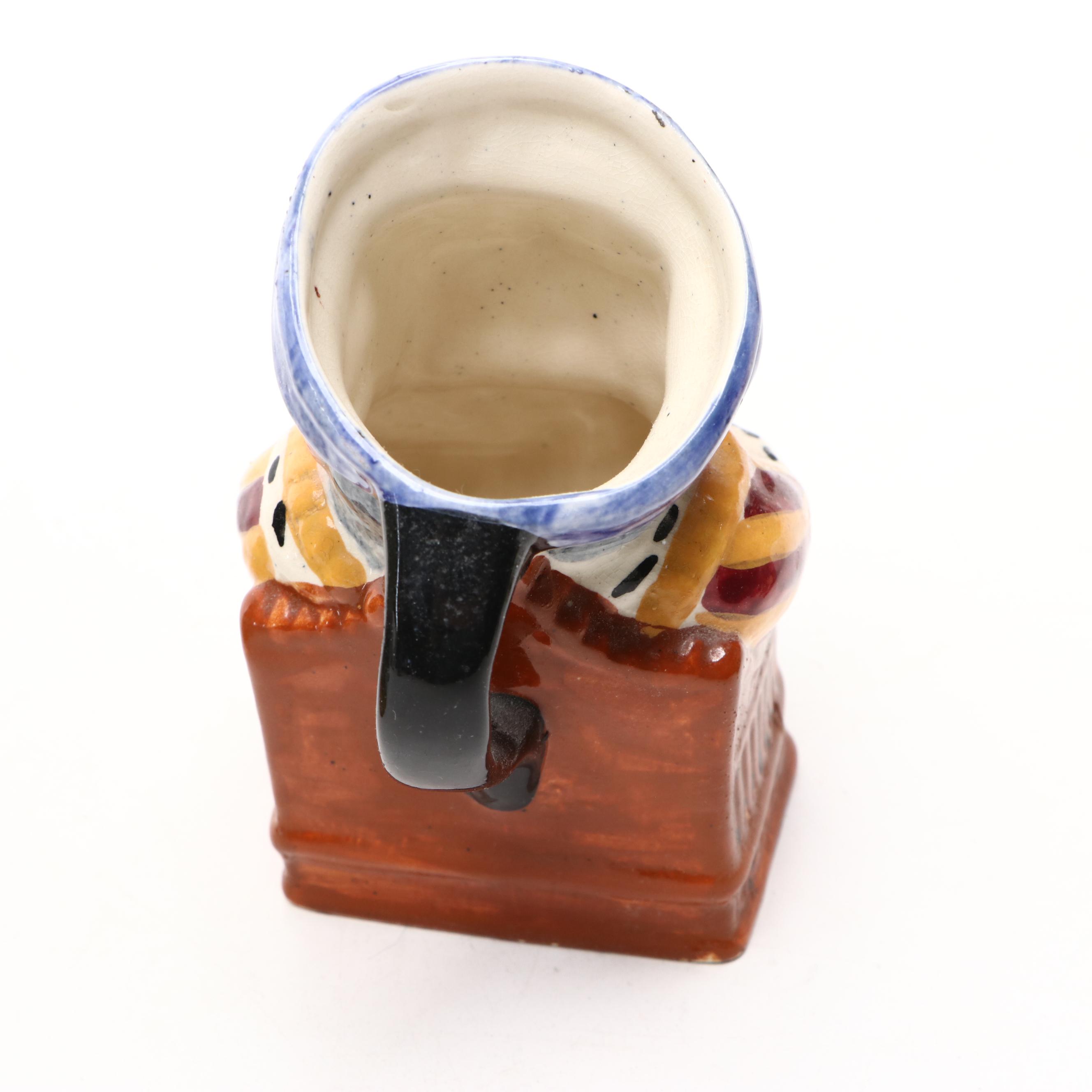 Staffordshire Ware, Sterling with Other English Ceramic Character Jugs