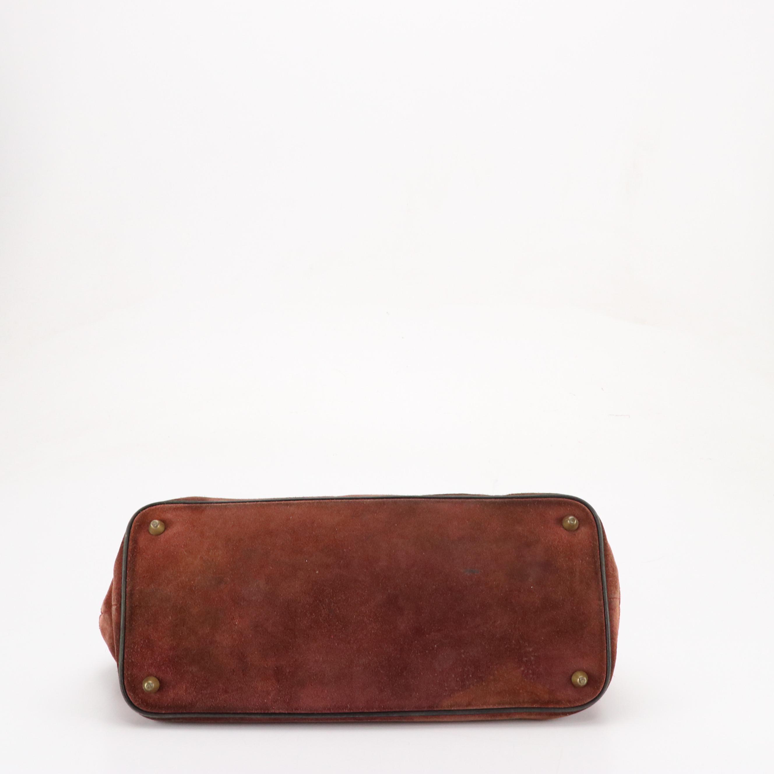 Coach Top-Stitched Suede Shoulder Bag & Asbury Vintage Patent Leather Frame Bag