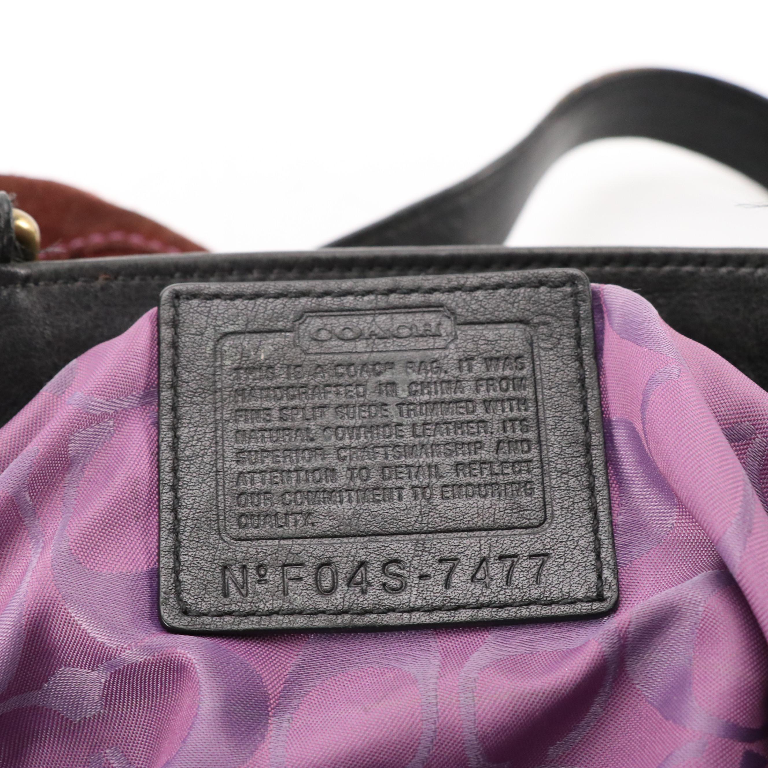 Coach Top-Stitched Suede Shoulder Bag & Asbury Vintage Patent Leather Frame Bag