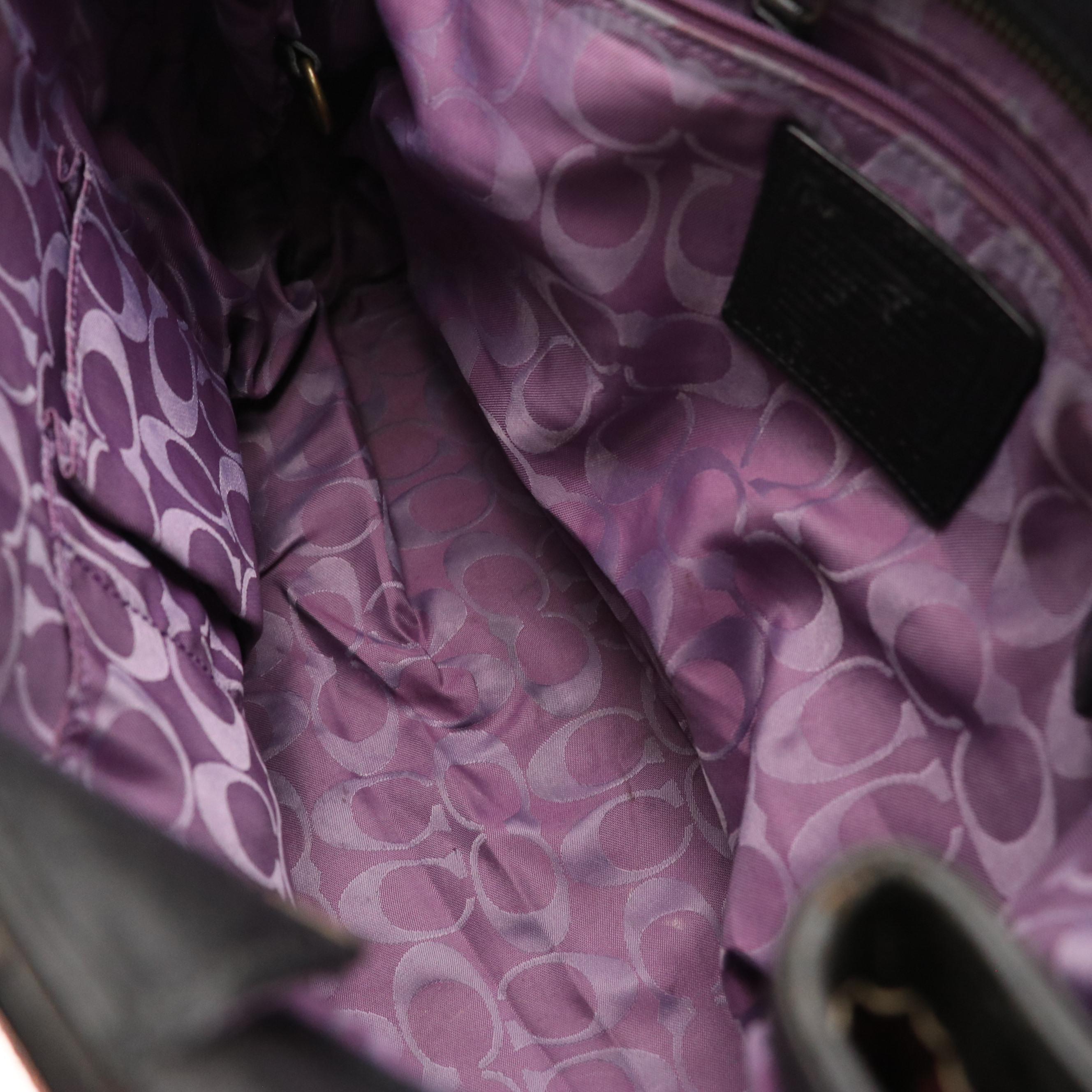 Coach Top-Stitched Suede Shoulder Bag & Asbury Vintage Patent Leather Frame Bag