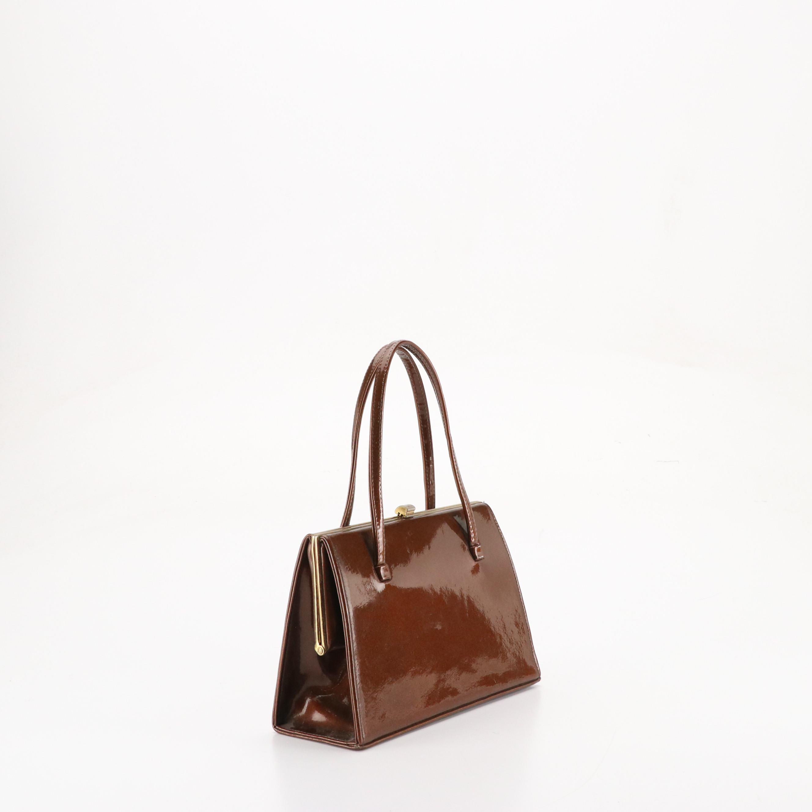 Coach Top-Stitched Suede Shoulder Bag & Asbury Vintage Patent Leather Frame Bag