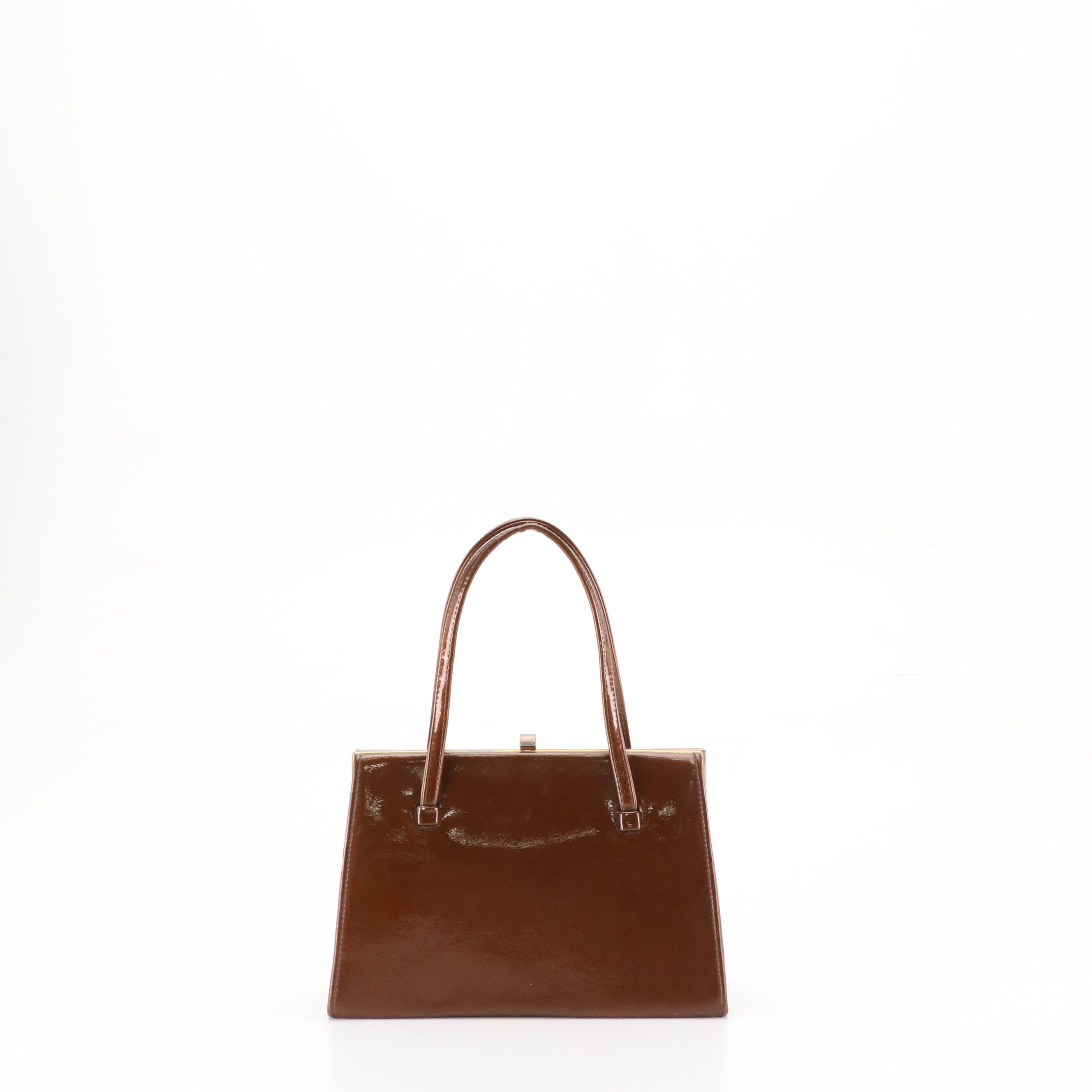 Coach Top-Stitched Suede Shoulder Bag & Asbury Vintage Patent Leather Frame Bag