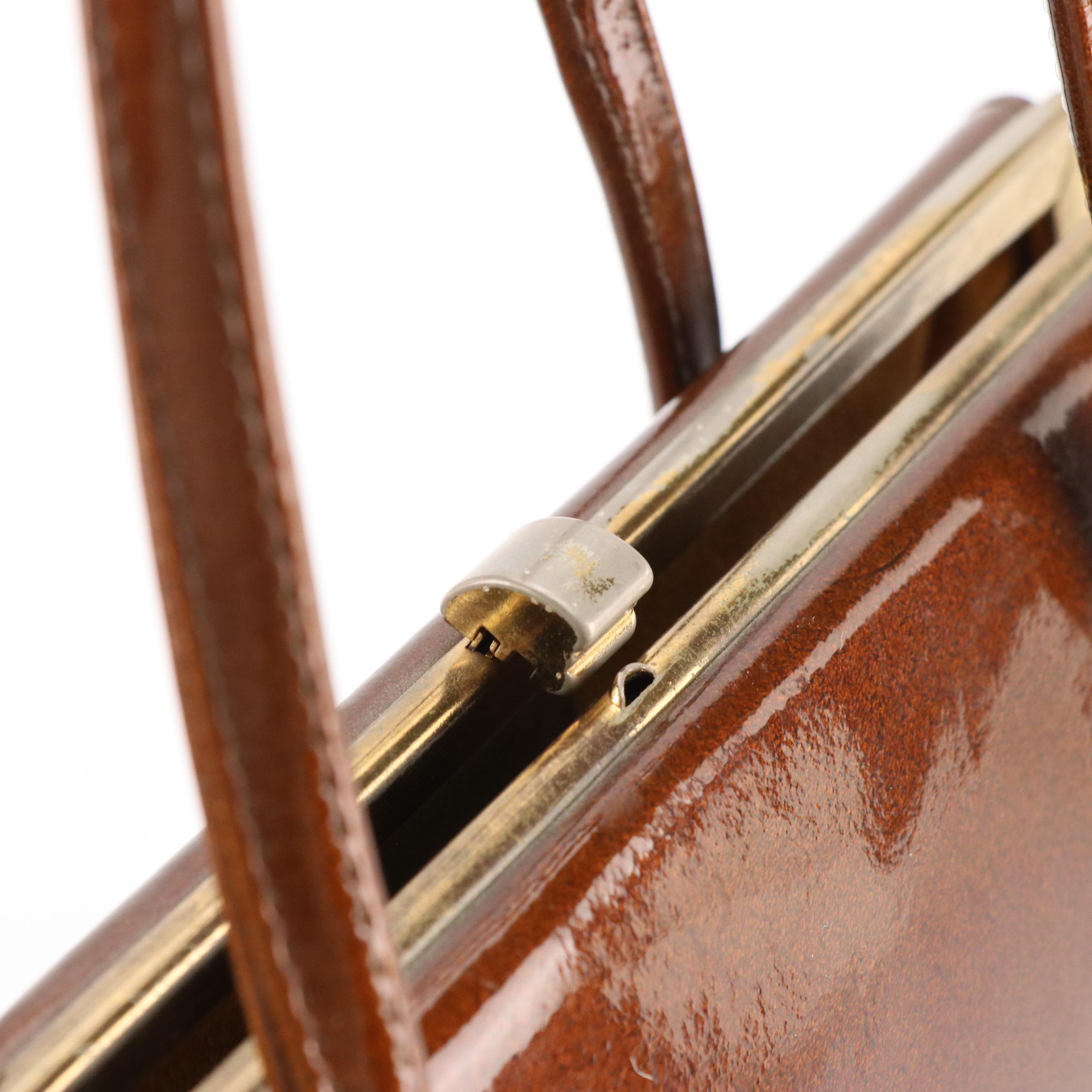 Coach Top-Stitched Suede Shoulder Bag & Asbury Vintage Patent Leather Frame Bag