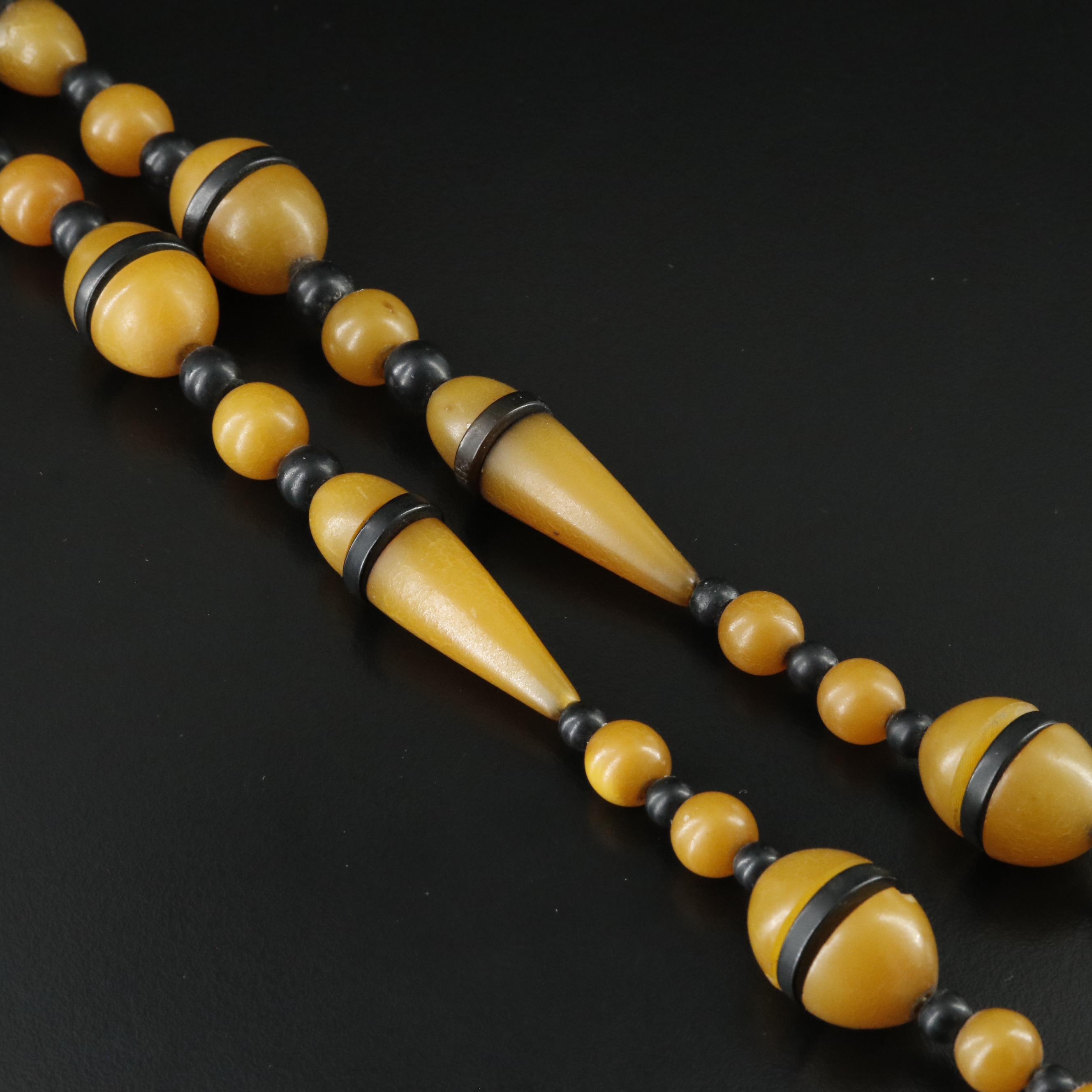 Early Plastic Crib Toy Brooch and Necklace Including Bakelite Button