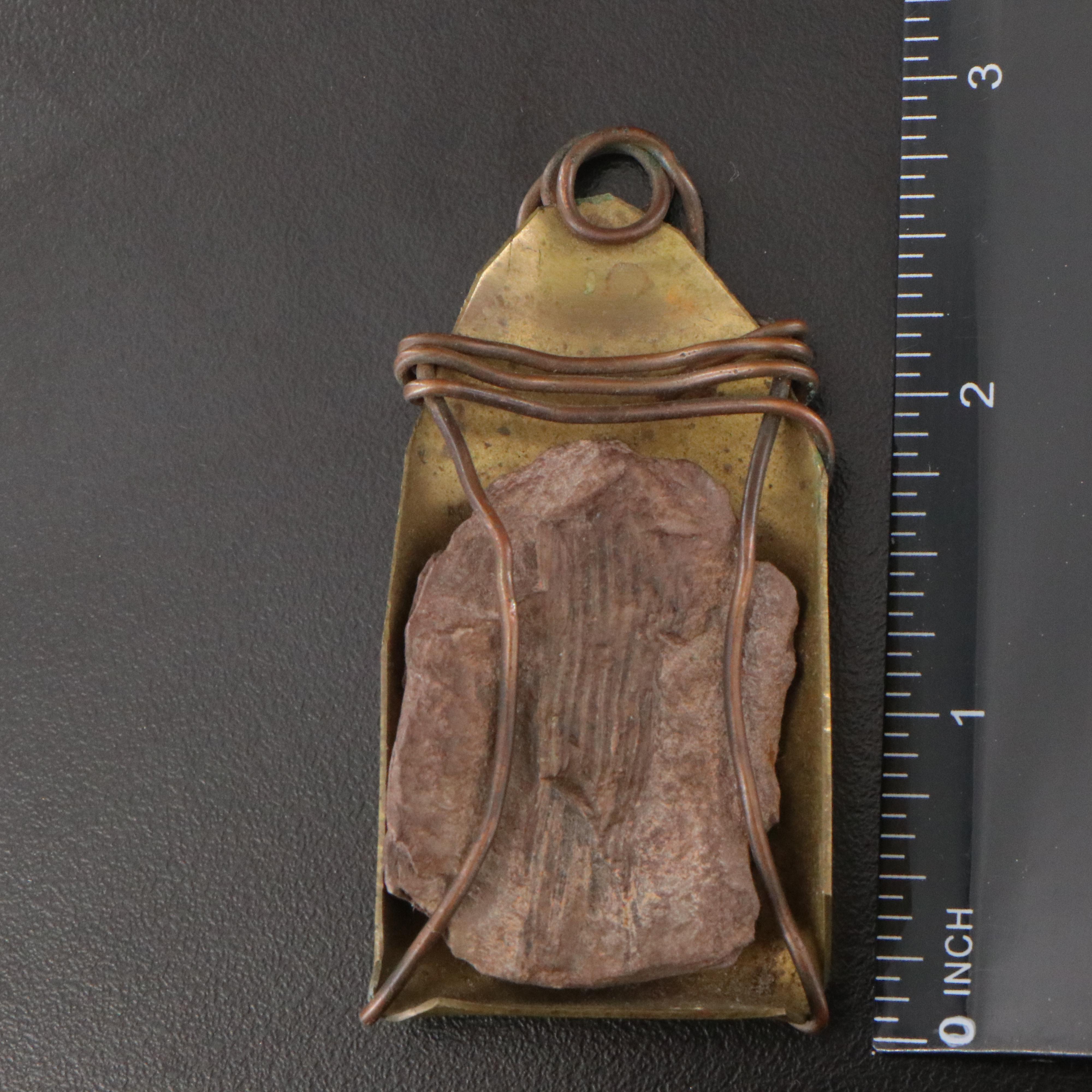 Indian Necklaces Including Prayer Box with Fossil Pendant