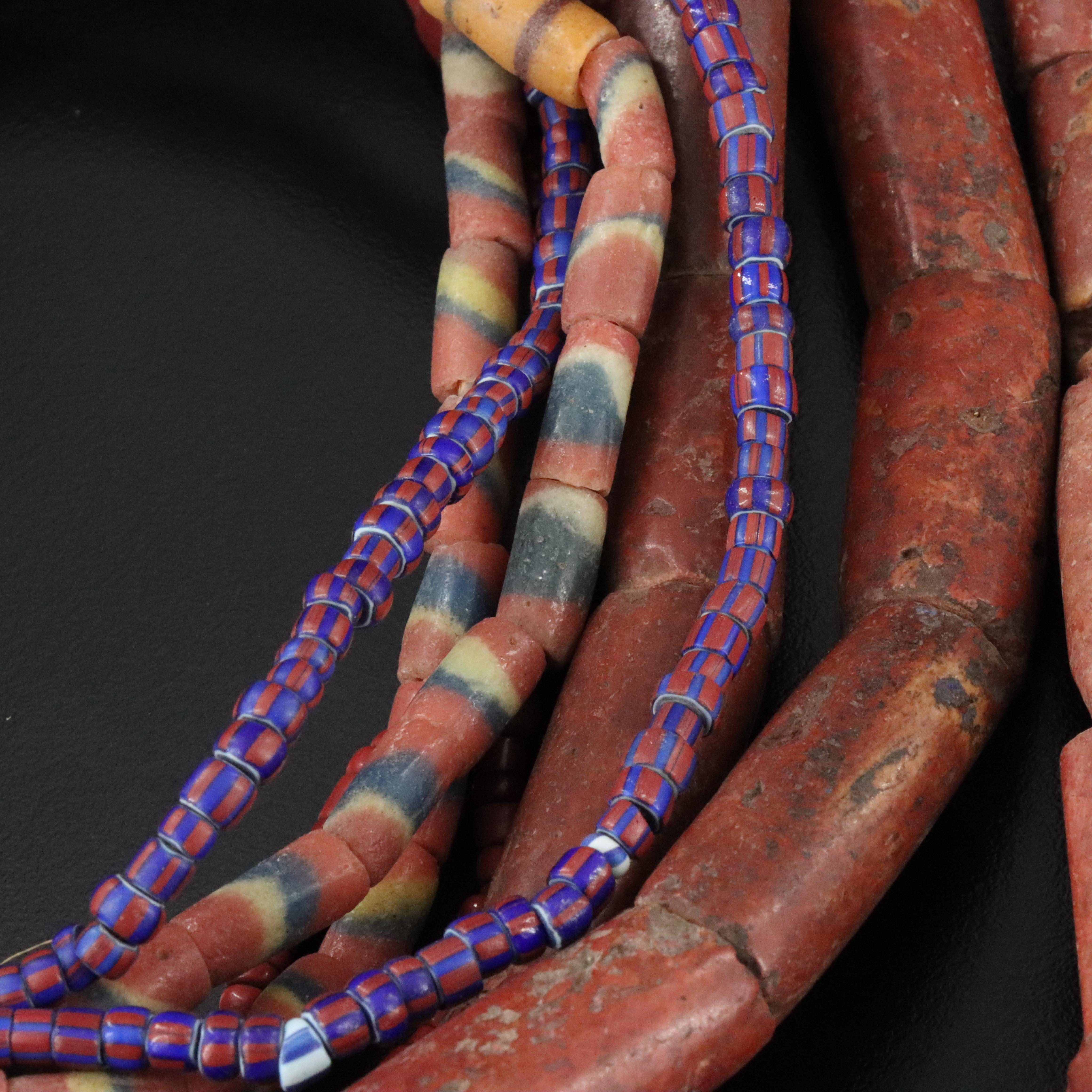 Trade Bead Collection Including Brass, Glass Beads and Wood