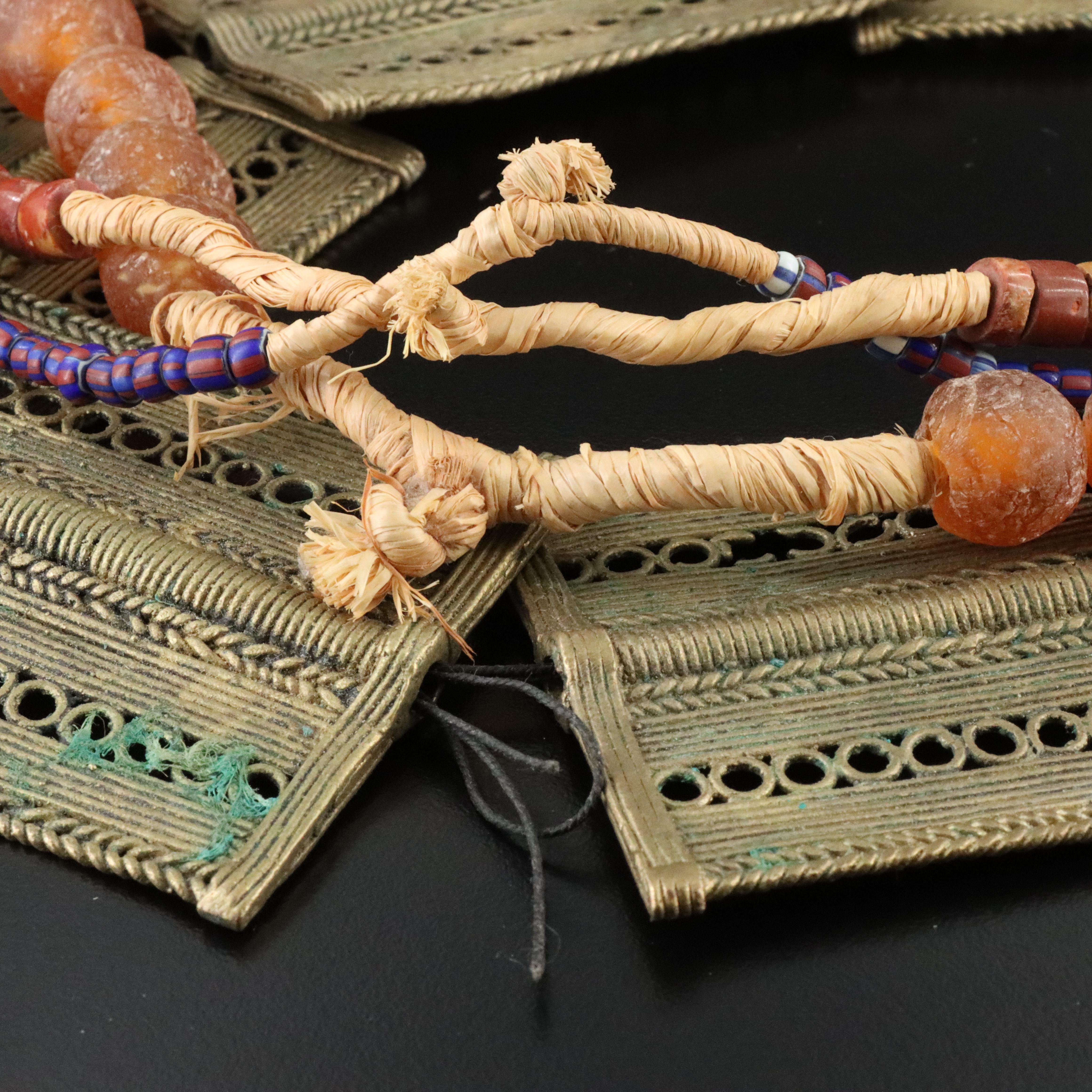 Trade Bead Collection Including Brass, Glass Beads and Wood