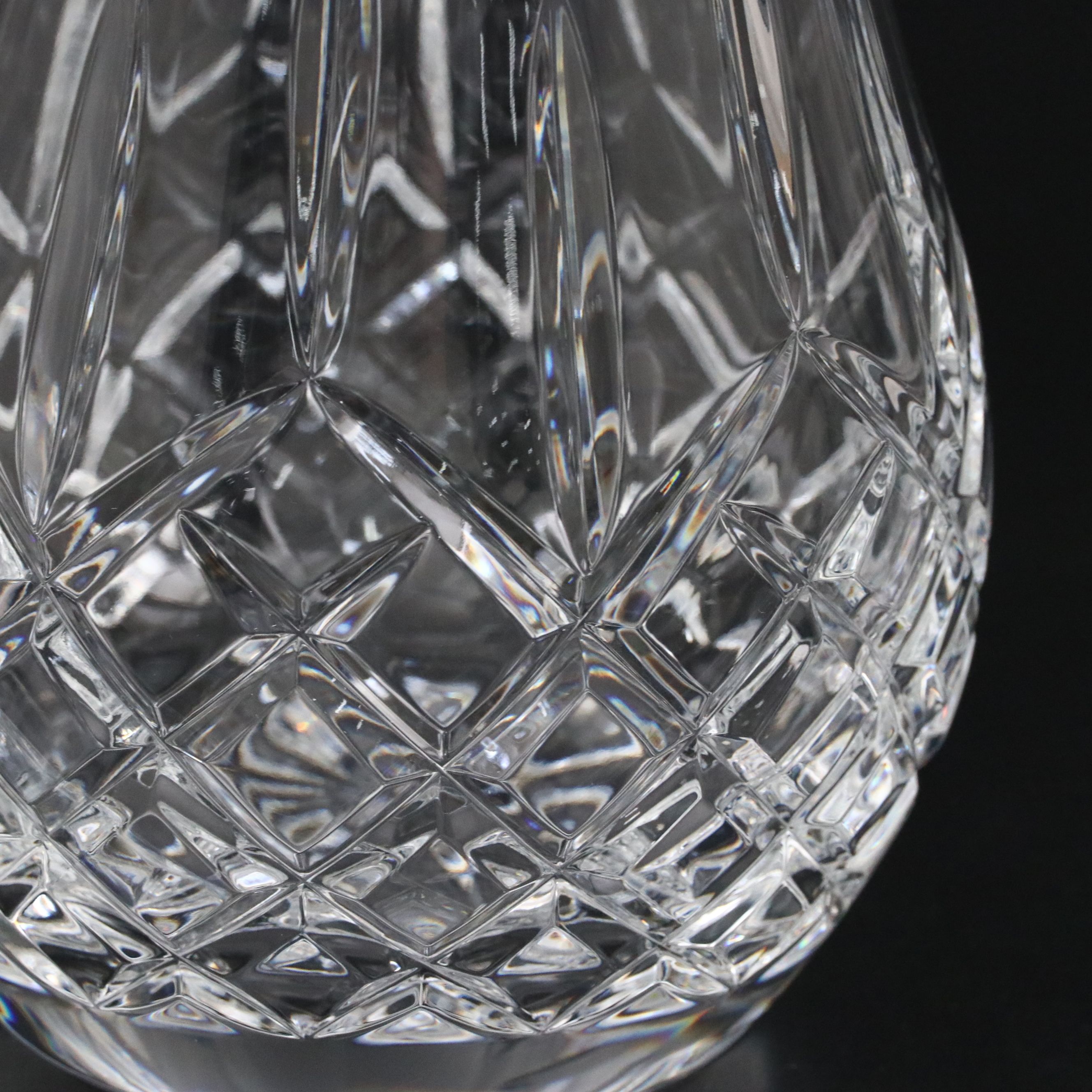 Waterford "Lismore" Crystal Pitcher, Bud Vase, Bridal Knife, and Divided Dish