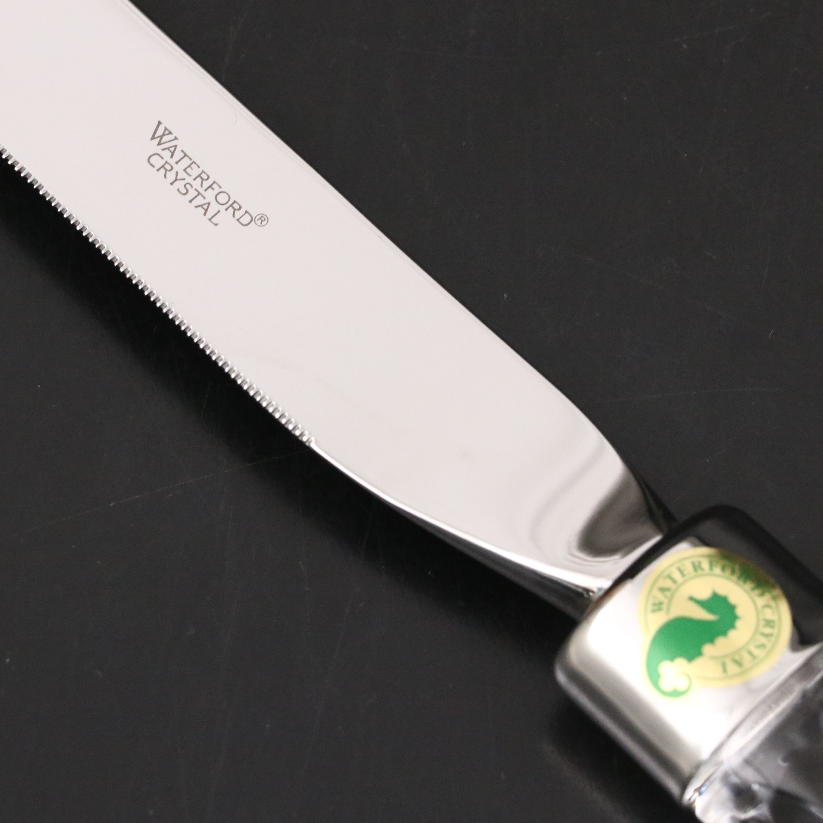 Waterford "Lismore" Crystal Pitcher, Bud Vase, Bridal Knife, and Divided Dish