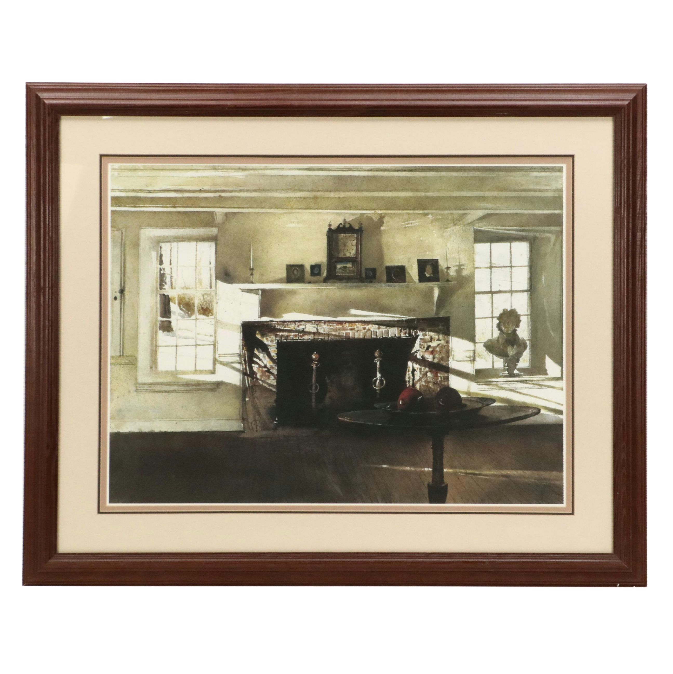 Offset Lithograph After Andrew Wyeth "Big Room"