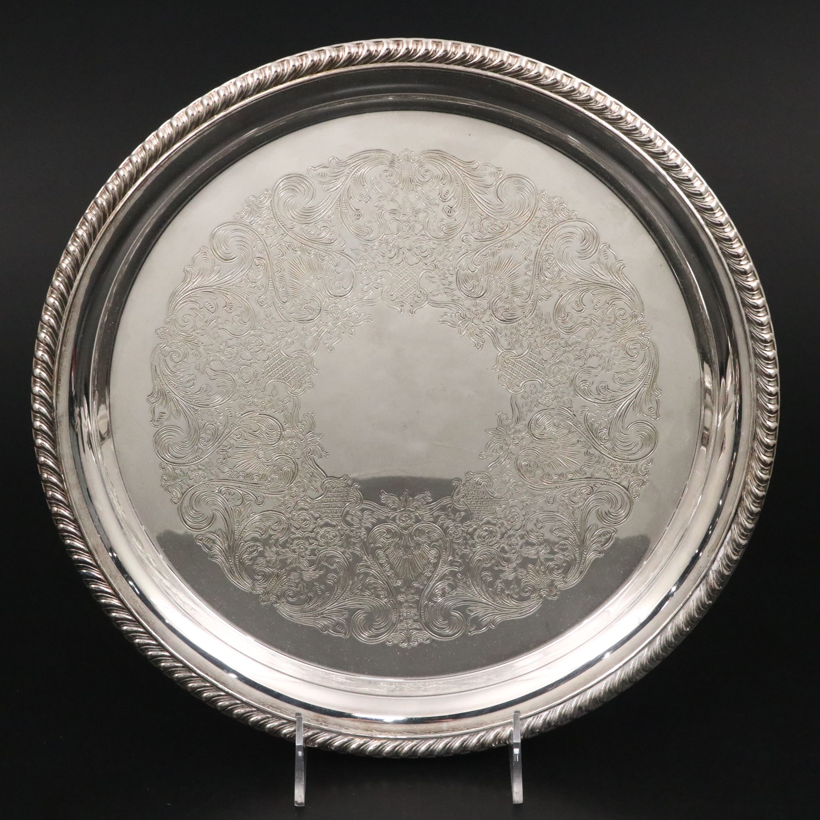 American Silver Plate Trays and Serving Dishes with Other Table Accessories