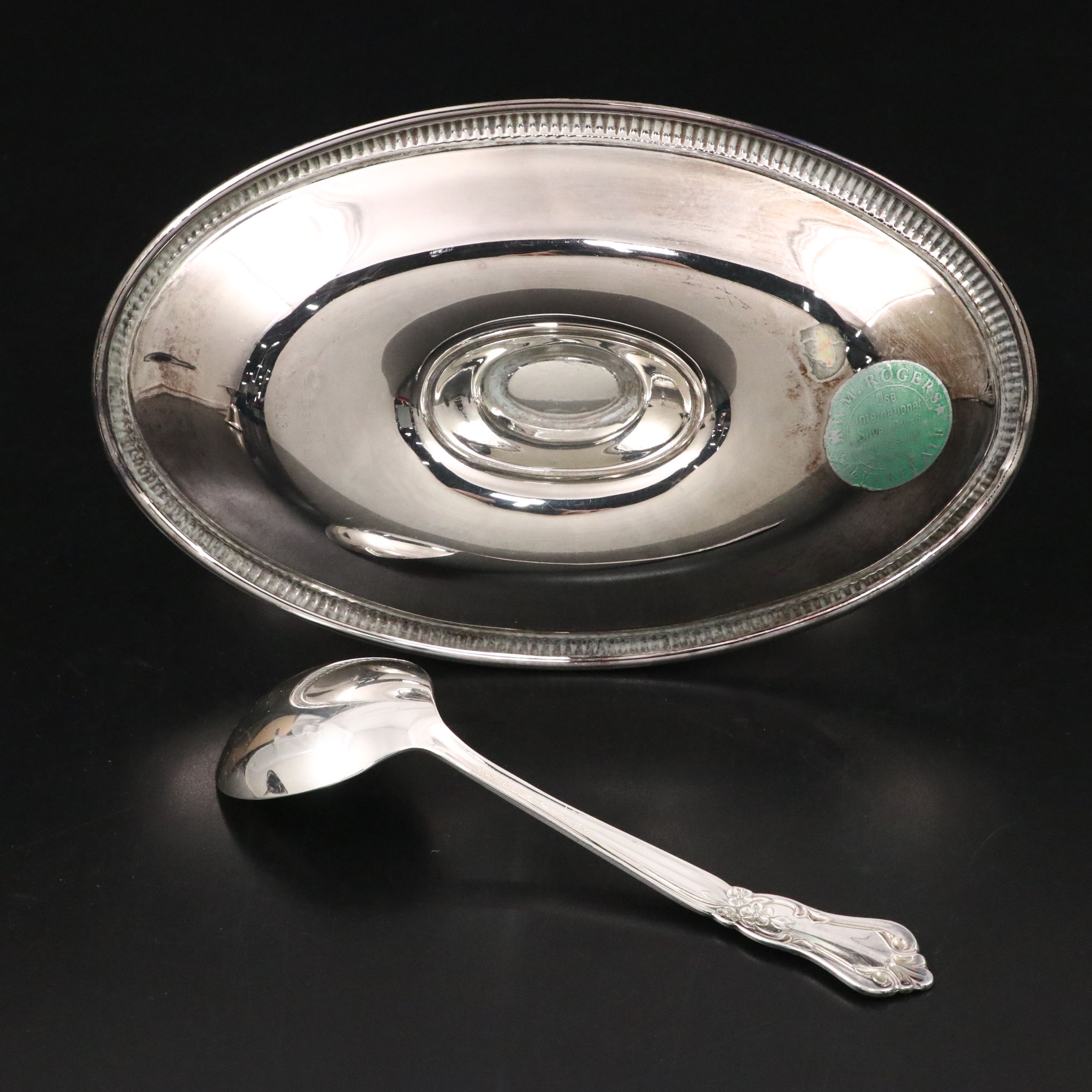 American Silver Plate Trays and Serving Dishes with Other Table Accessories