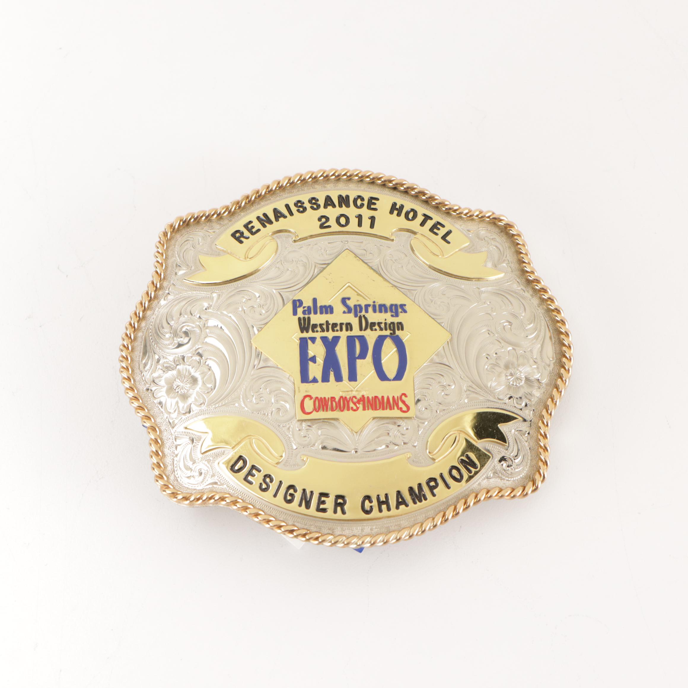 Floyd Becenti Jr. Navajo and Prorodeo Sterling Silver Belt Buckle & Other Belt