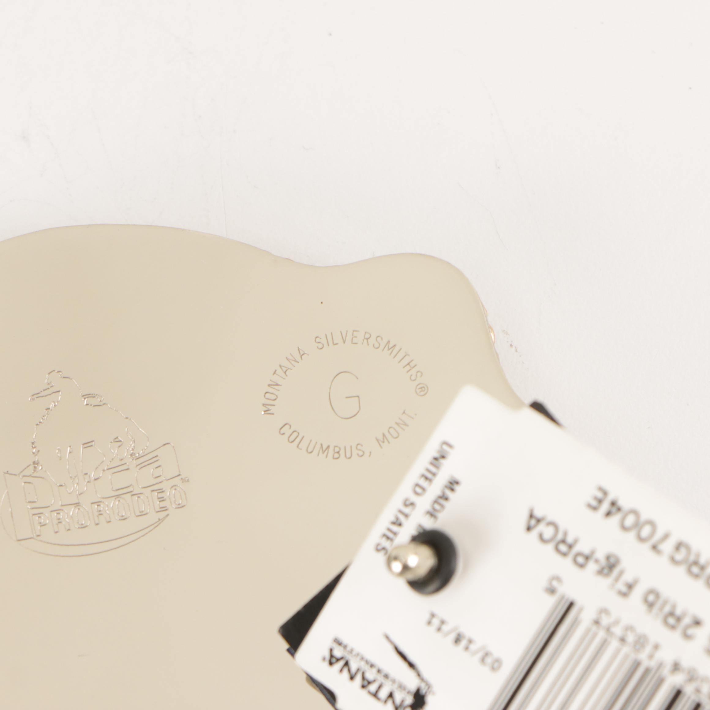 Floyd Becenti Jr. Navajo and Prorodeo Sterling Silver Belt Buckle & Other Belt