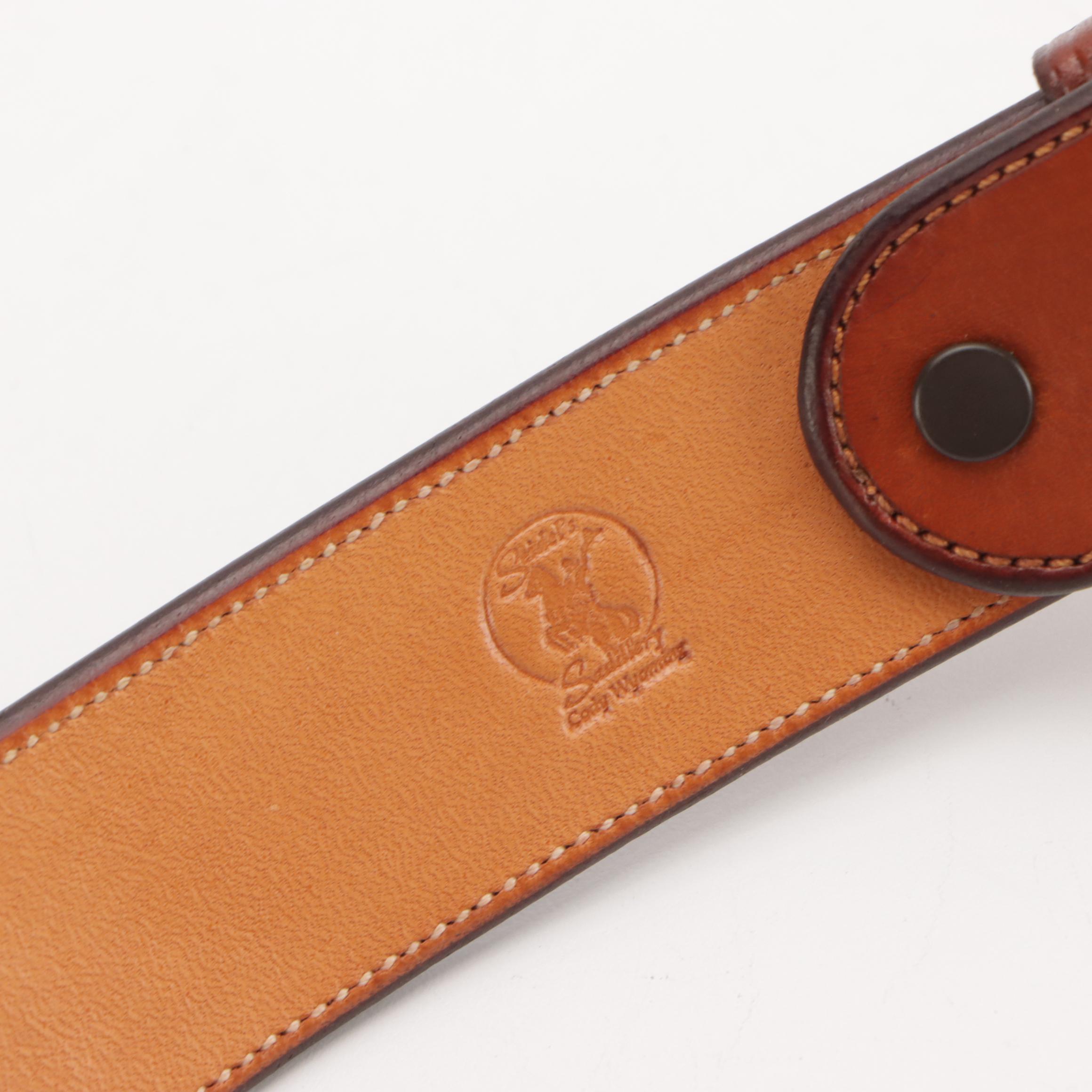 Floyd Becenti Jr. Navajo and Prorodeo Sterling Silver Belt Buckle & Other Belt