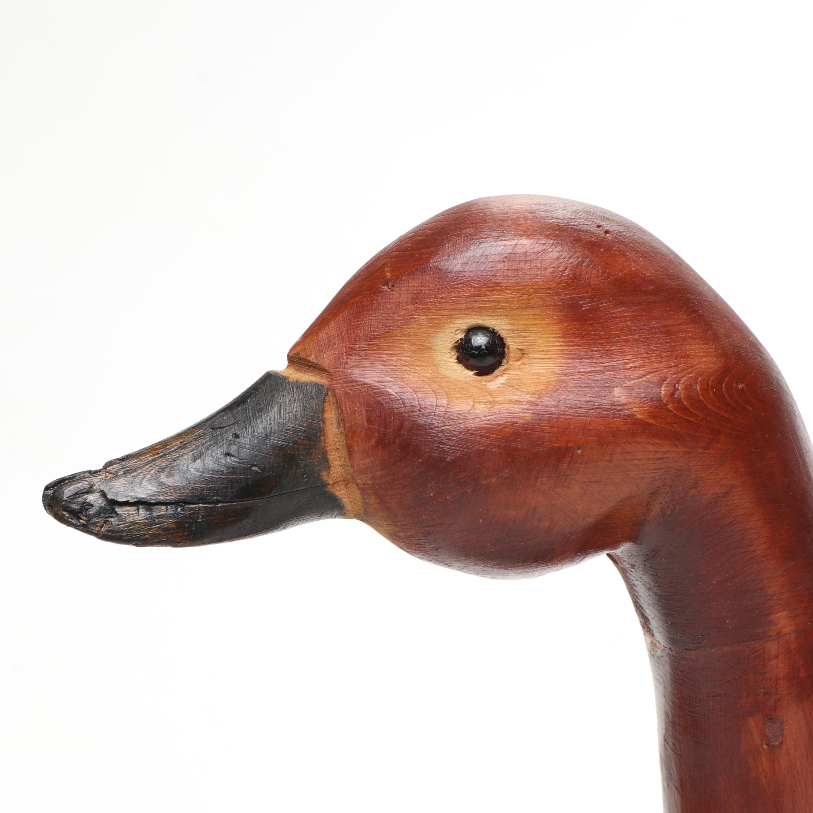Handmade Wood Duck Decoys with Other Bird Figures