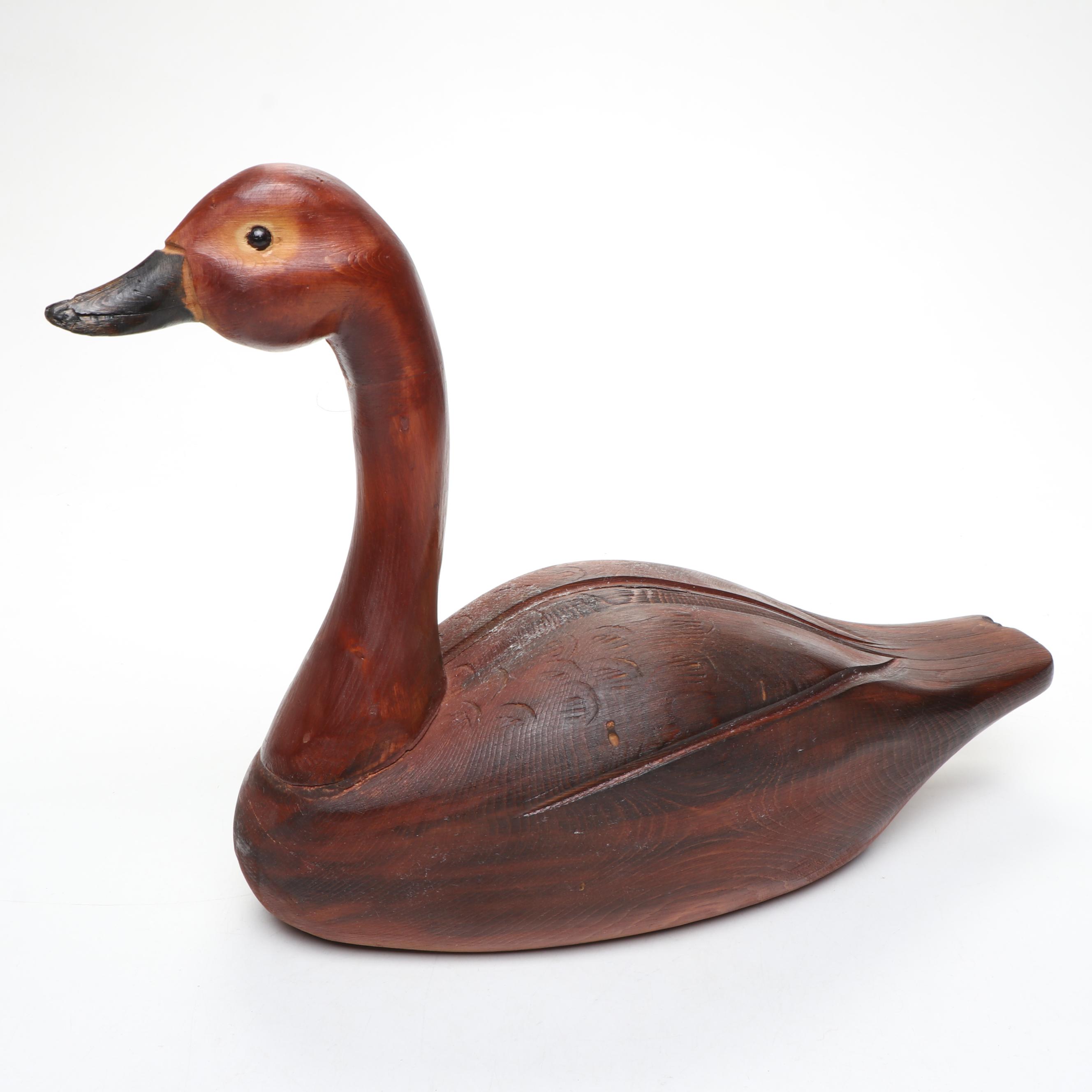 Handmade Wood Duck Decoys with Other Bird Figures