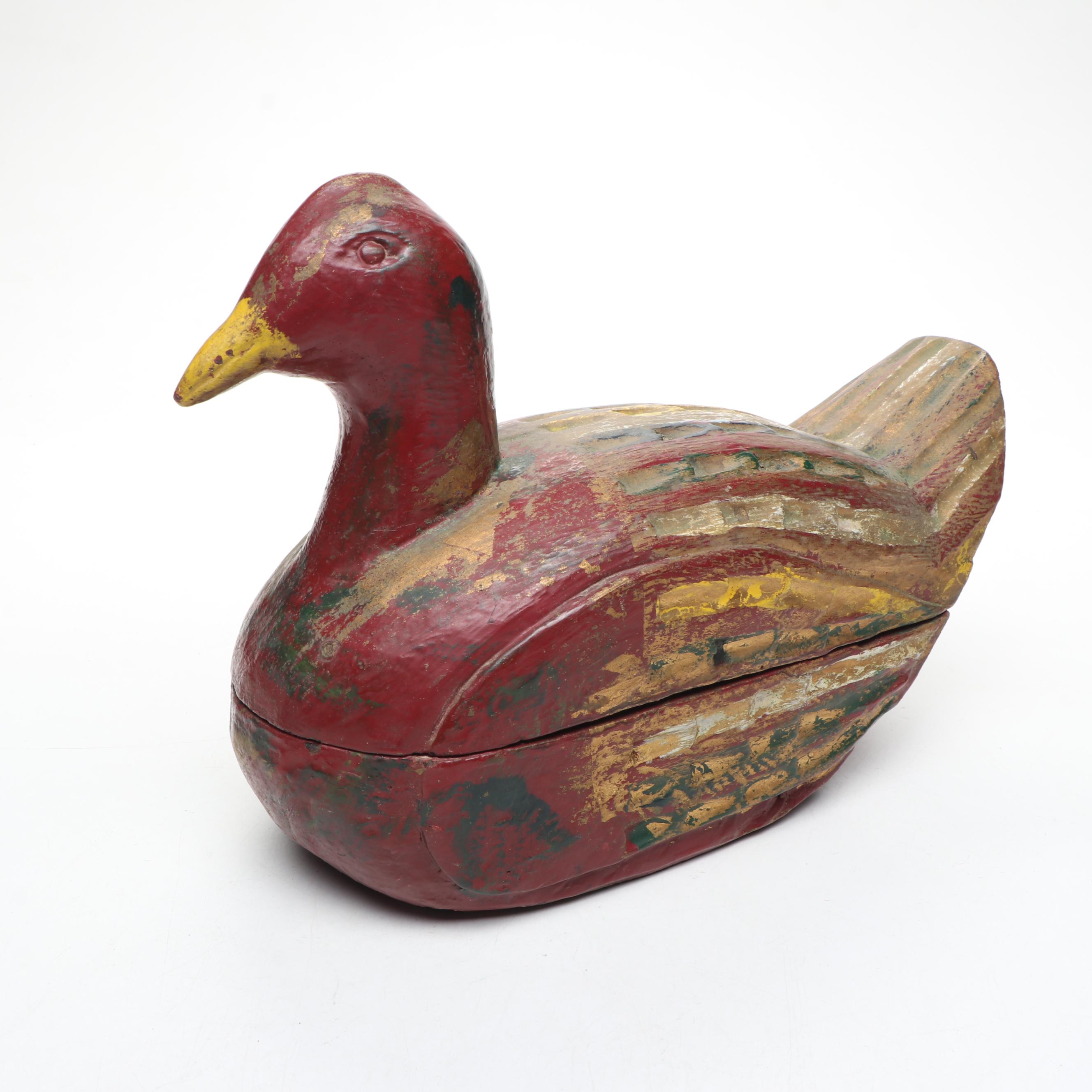 Handmade Wood Duck Decoys with Other Bird Figures