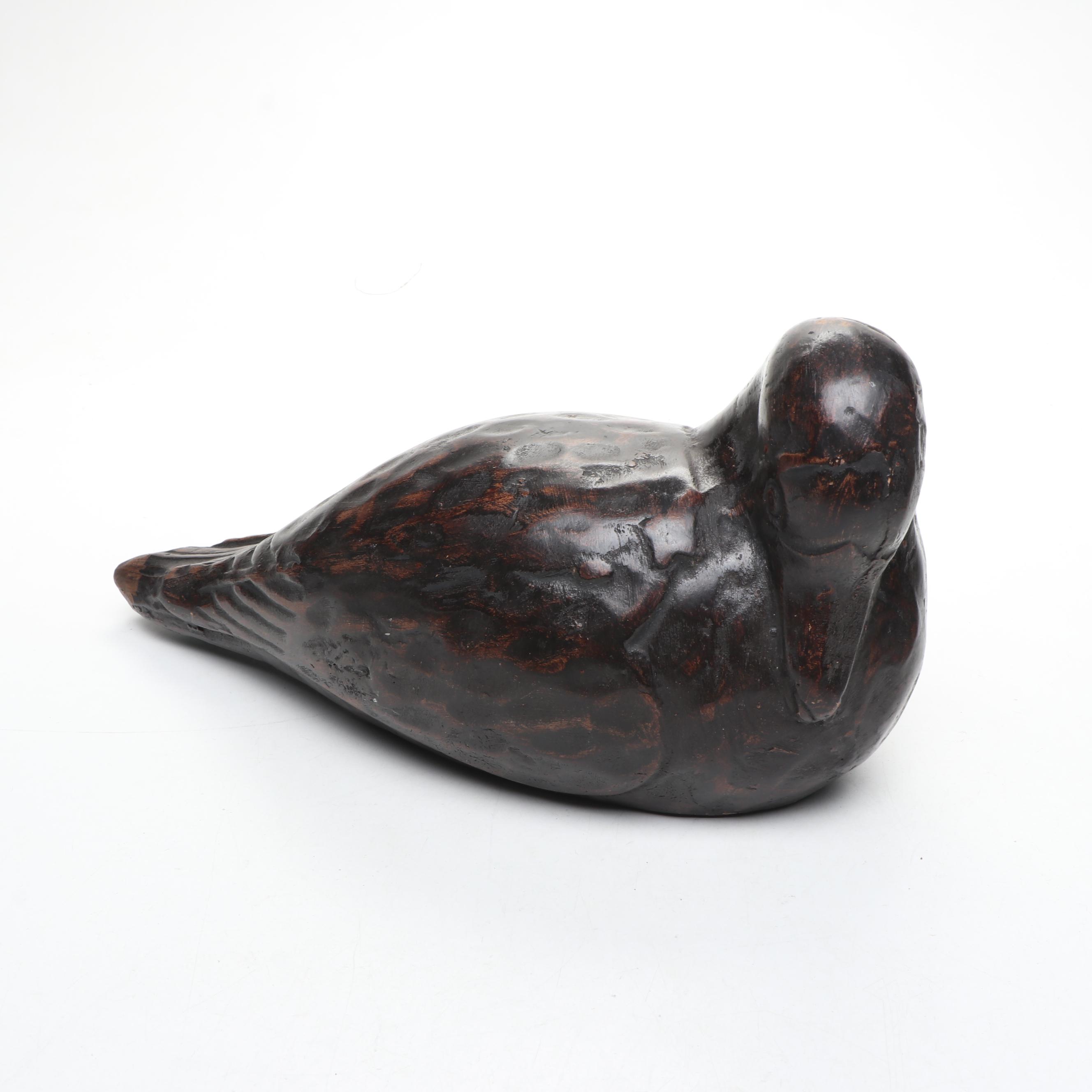 Handmade Wood Duck Decoys with Other Bird Figures