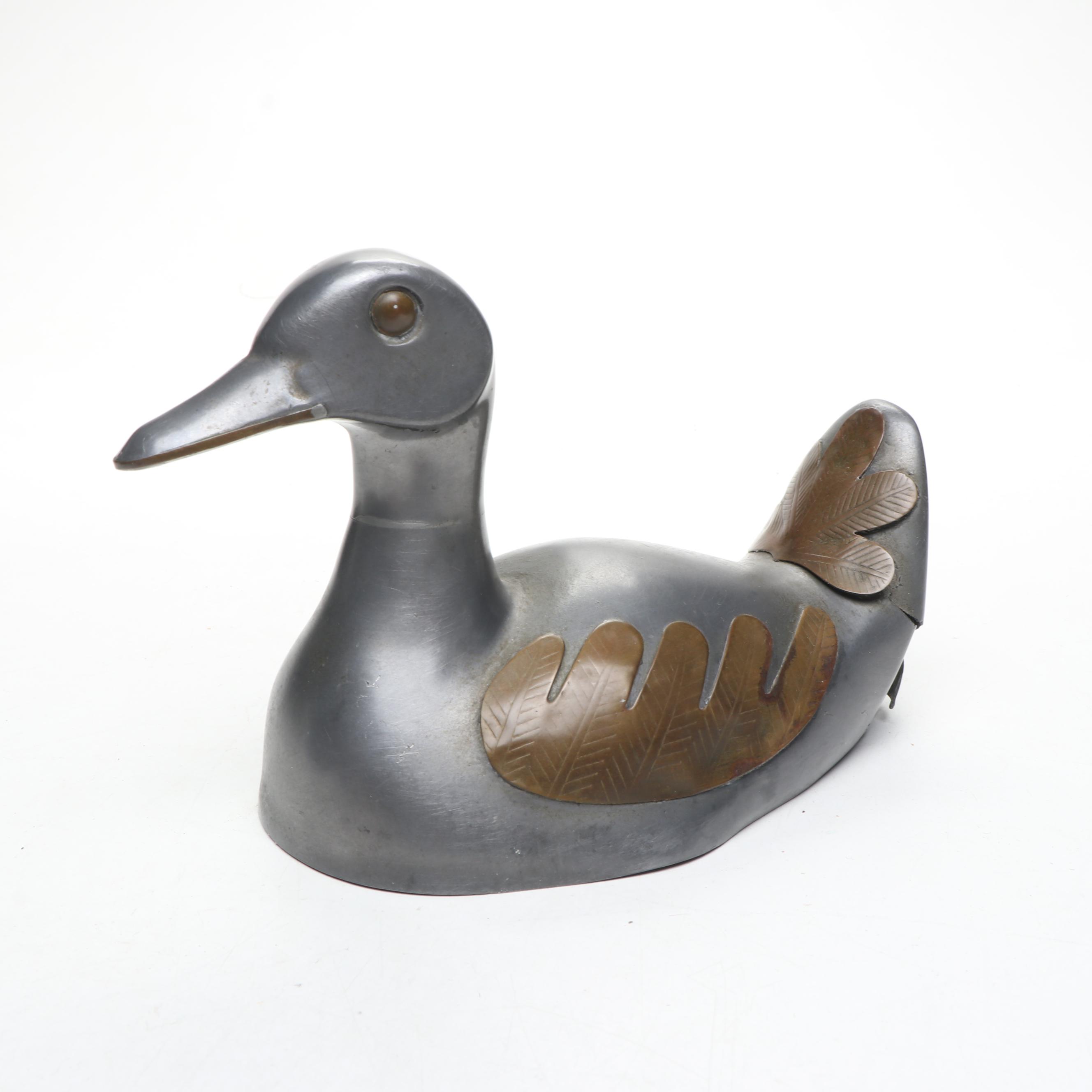 Handmade Wood Duck Decoys with Other Bird Figures