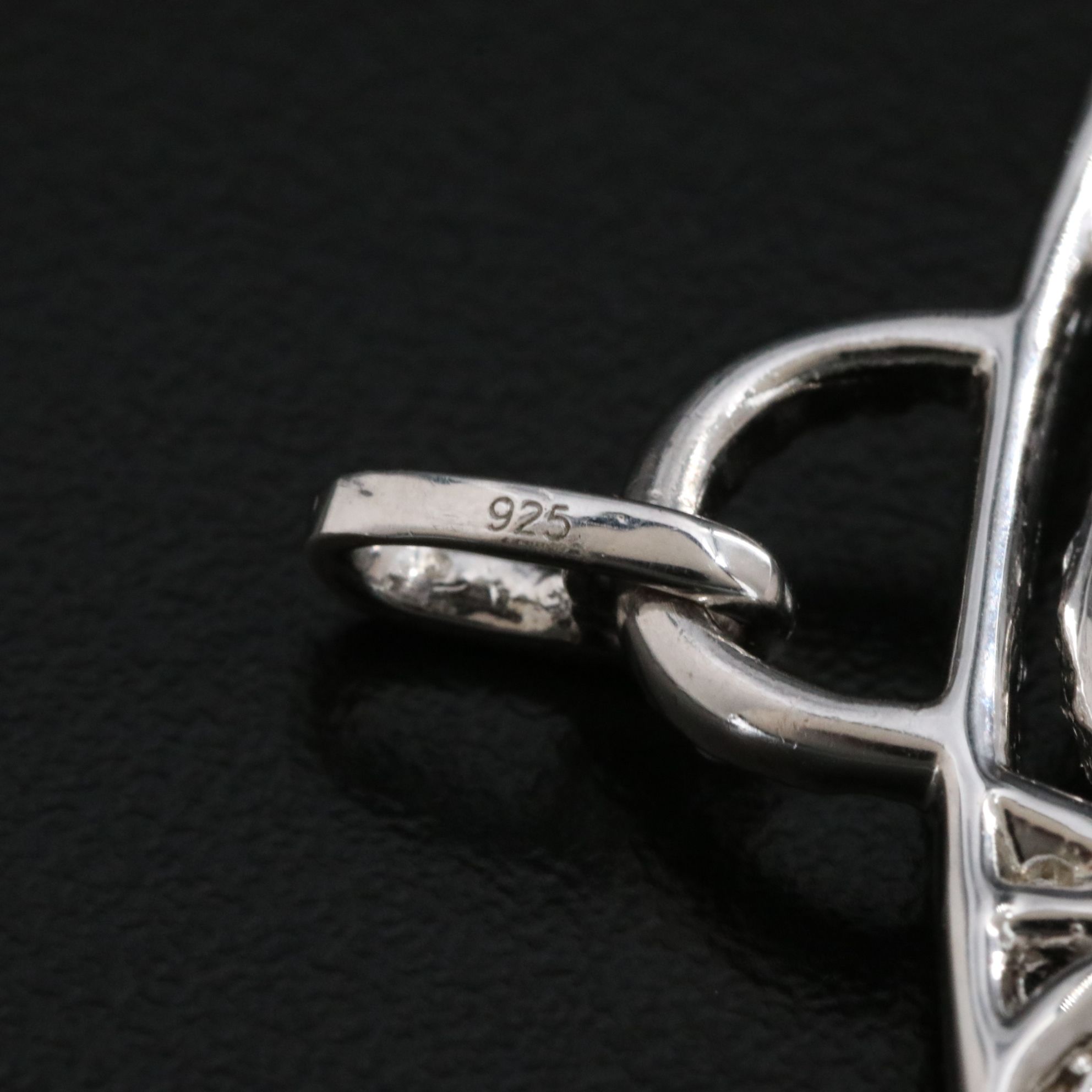 Sterling CZ Floral Pendant