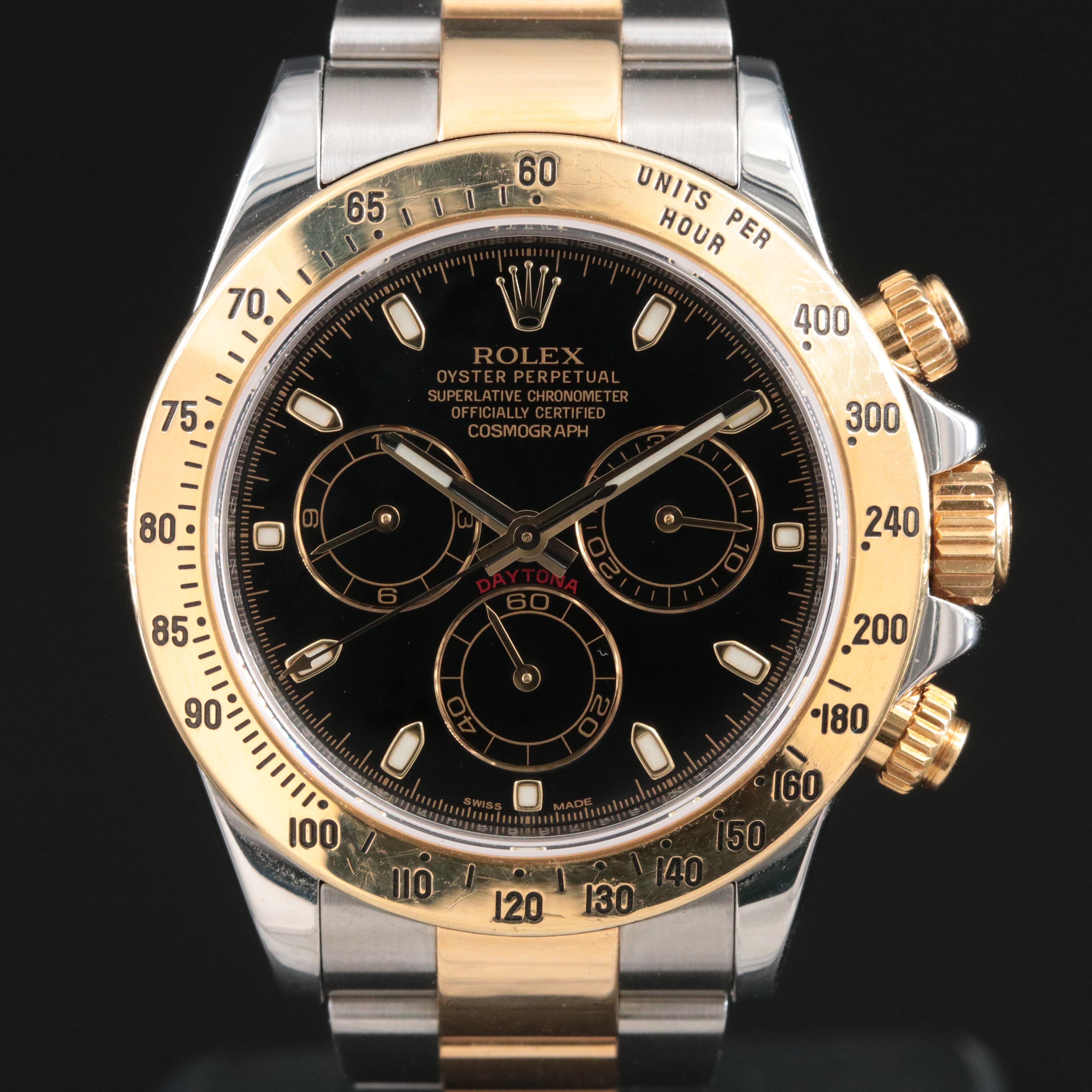 Rolex Cosmograph Daytona Black Dial Roselor Watch