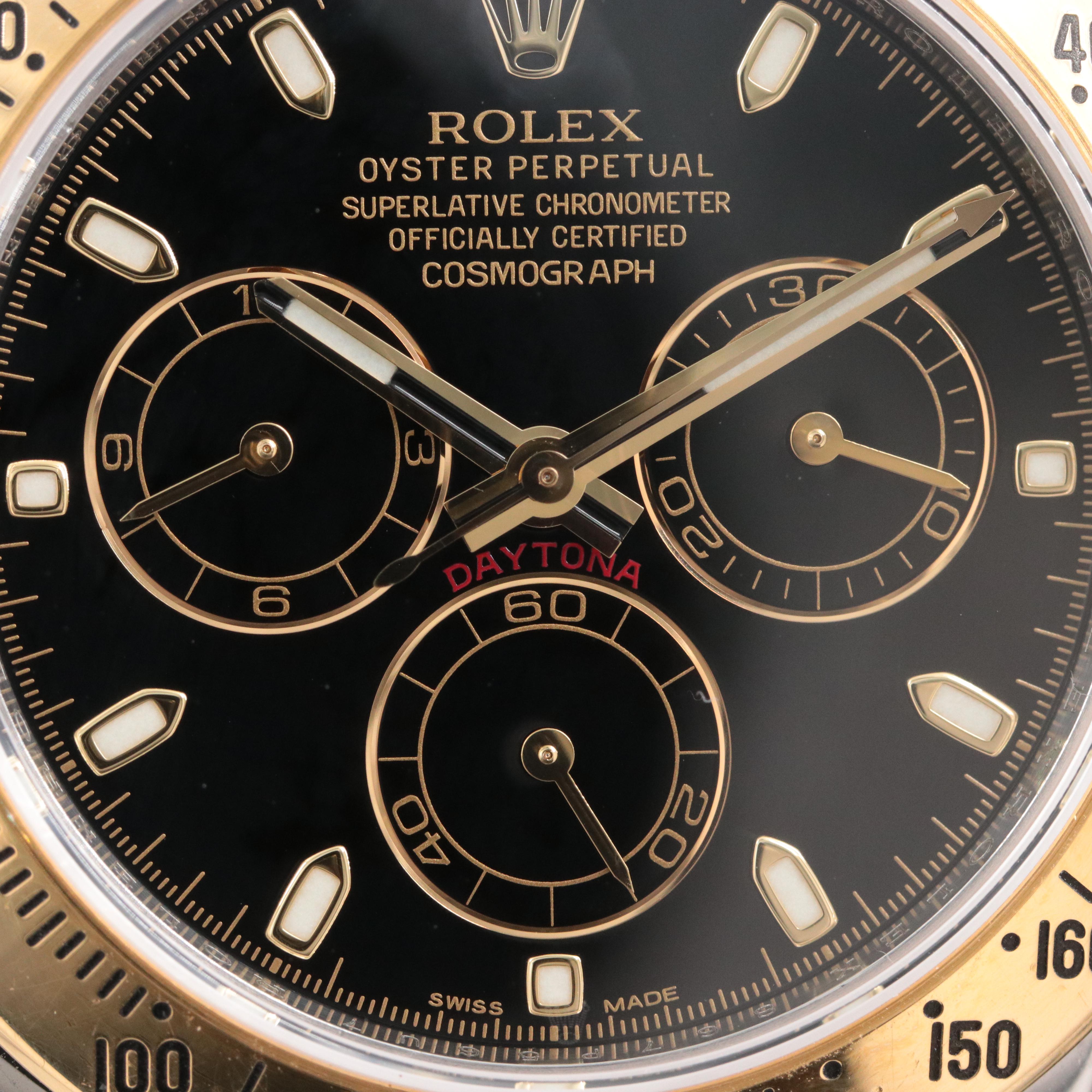 Rolex Cosmograph Daytona Black Dial Roselor Watch