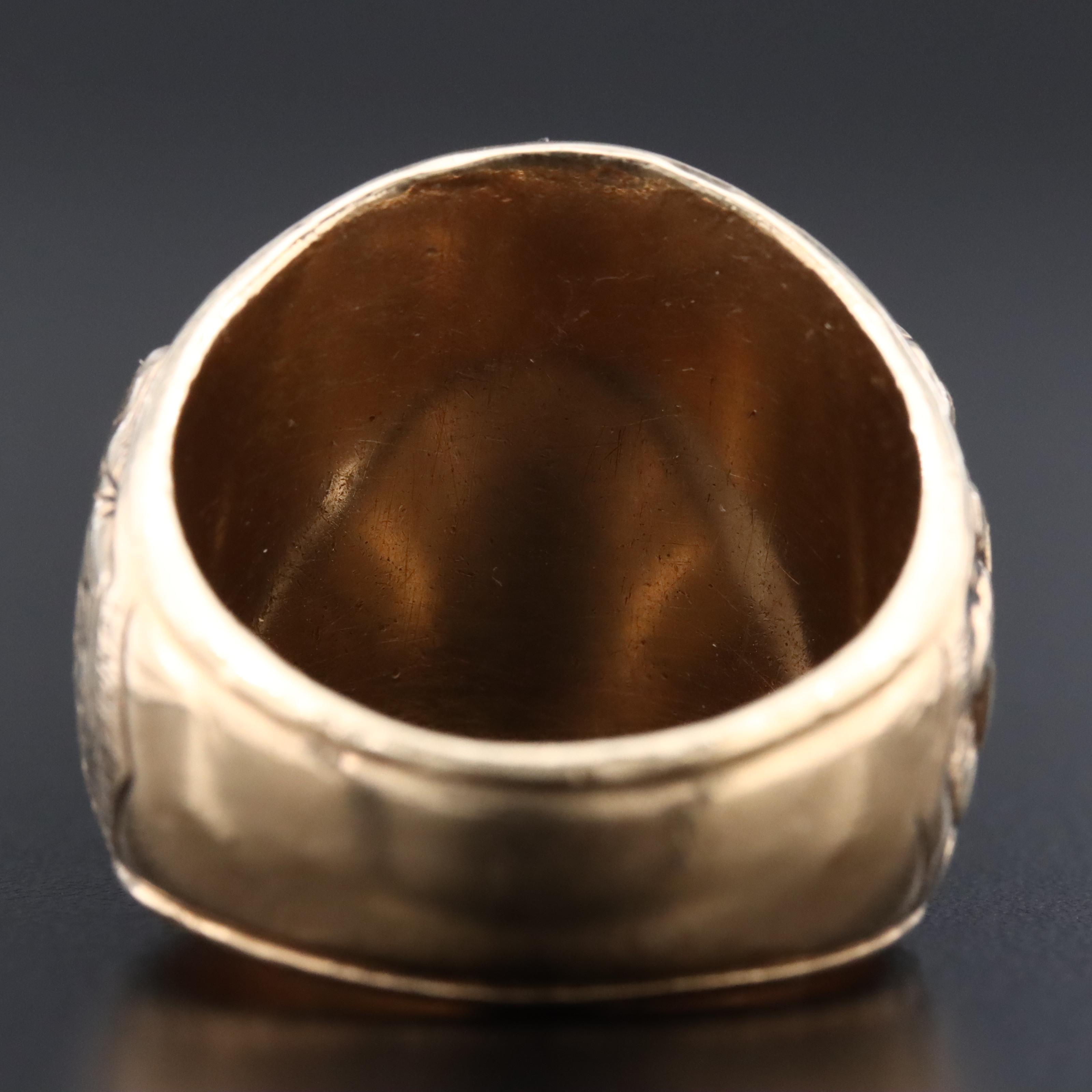 10K 0.24 CTW Diamond and Sapphire Accented NFL Alumni Association Ring