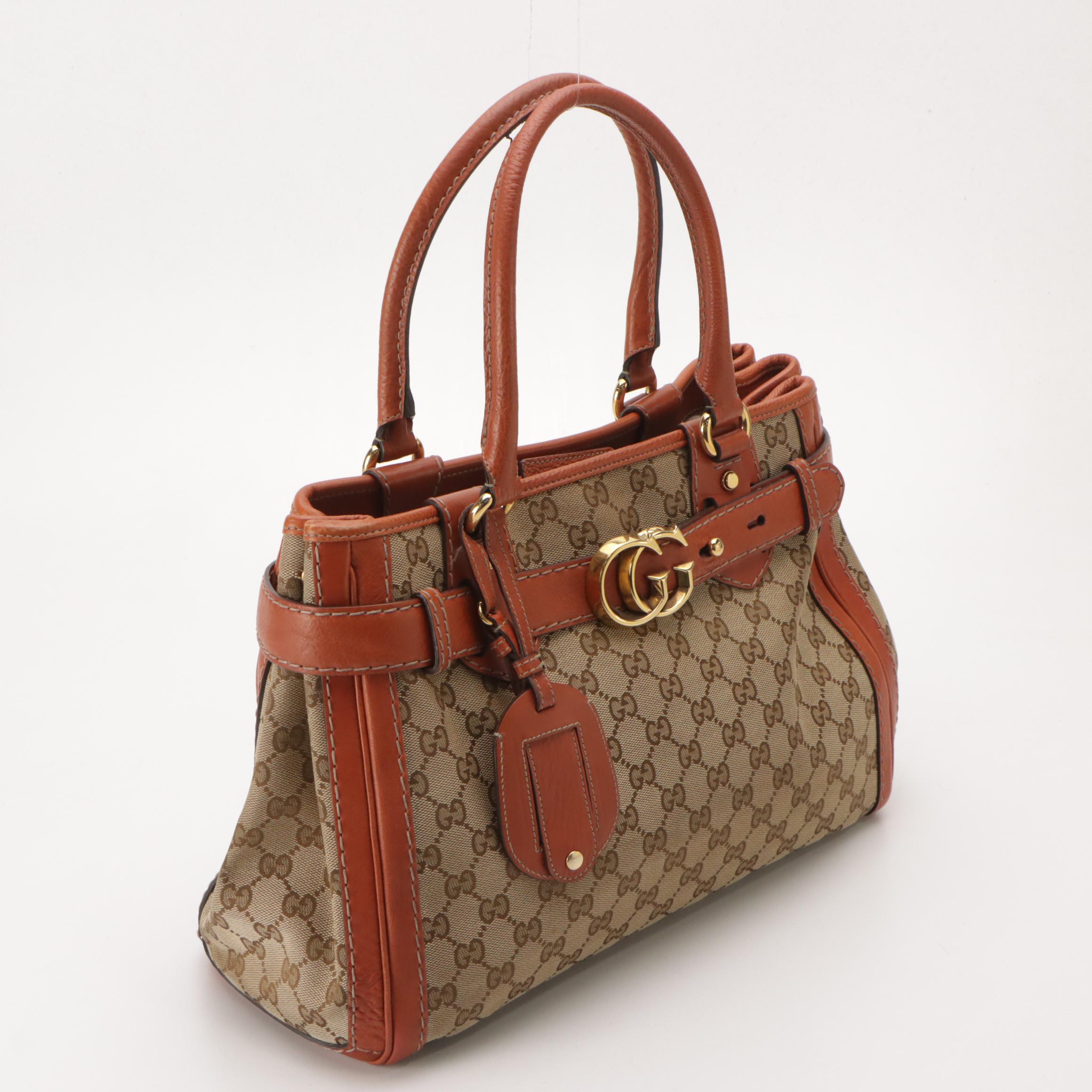 Gucci GG Canvas and Leather Running Tote