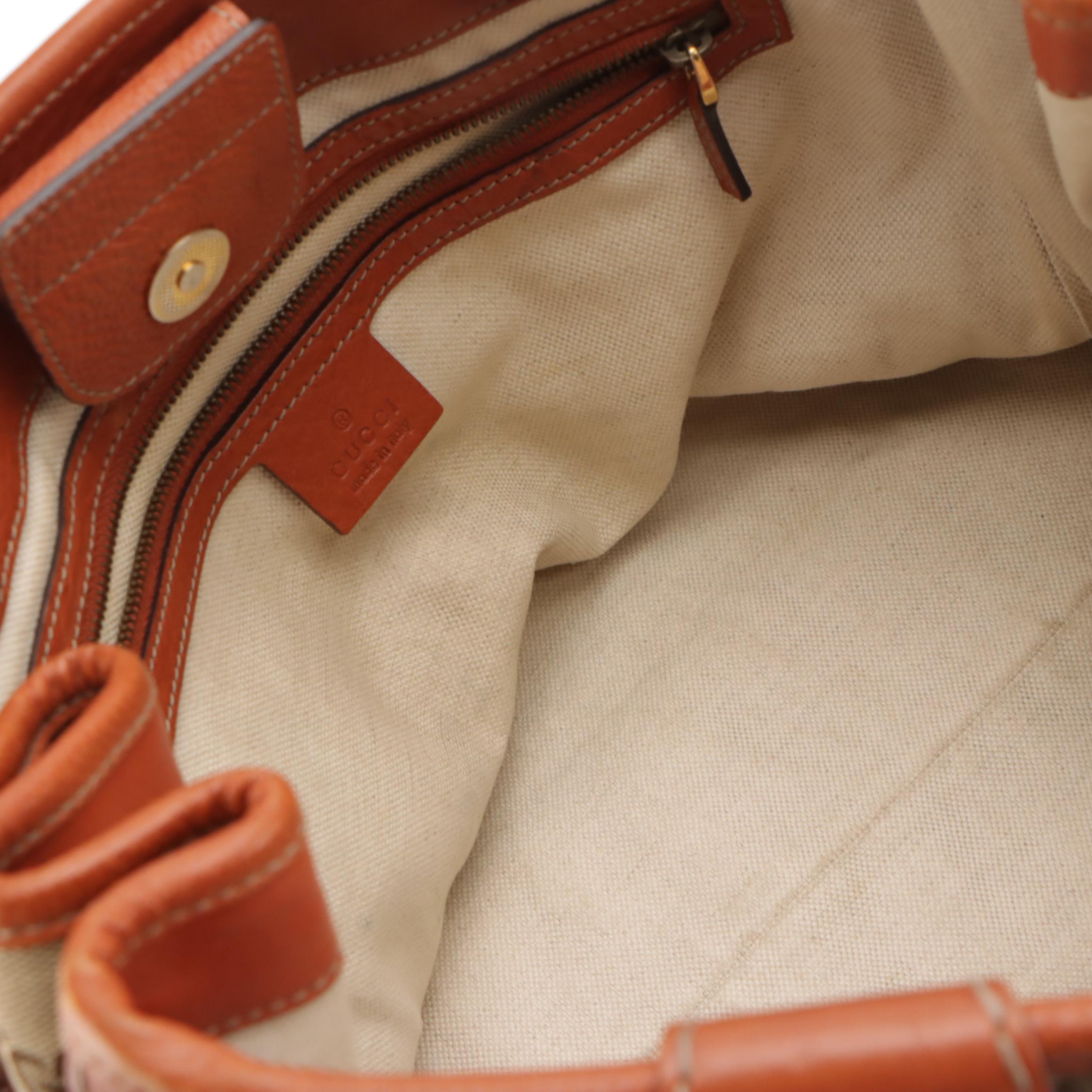 Gucci GG Canvas and Leather Running Tote