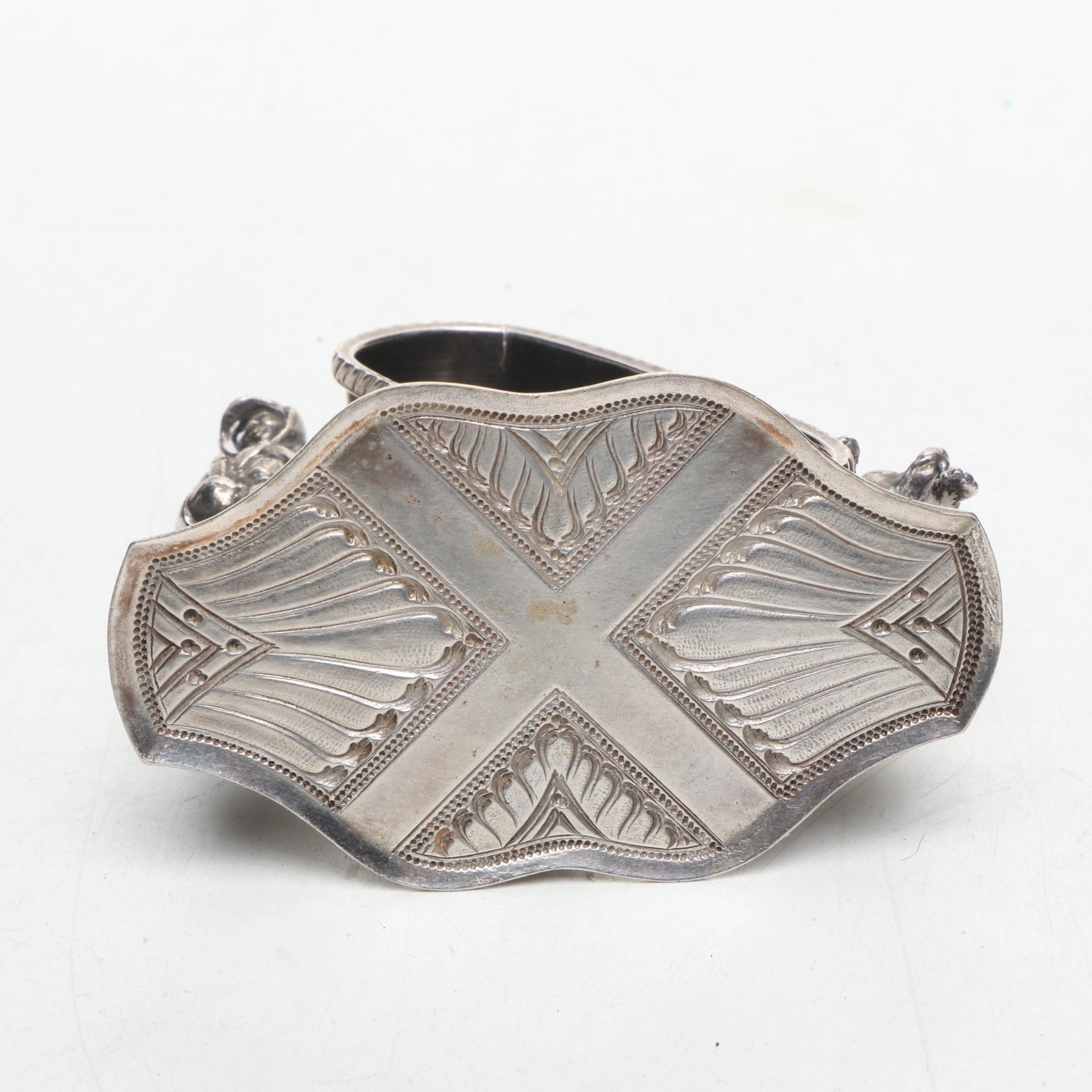 Victorian Style Silver Plate Figural Napkin Rings with Other Décor