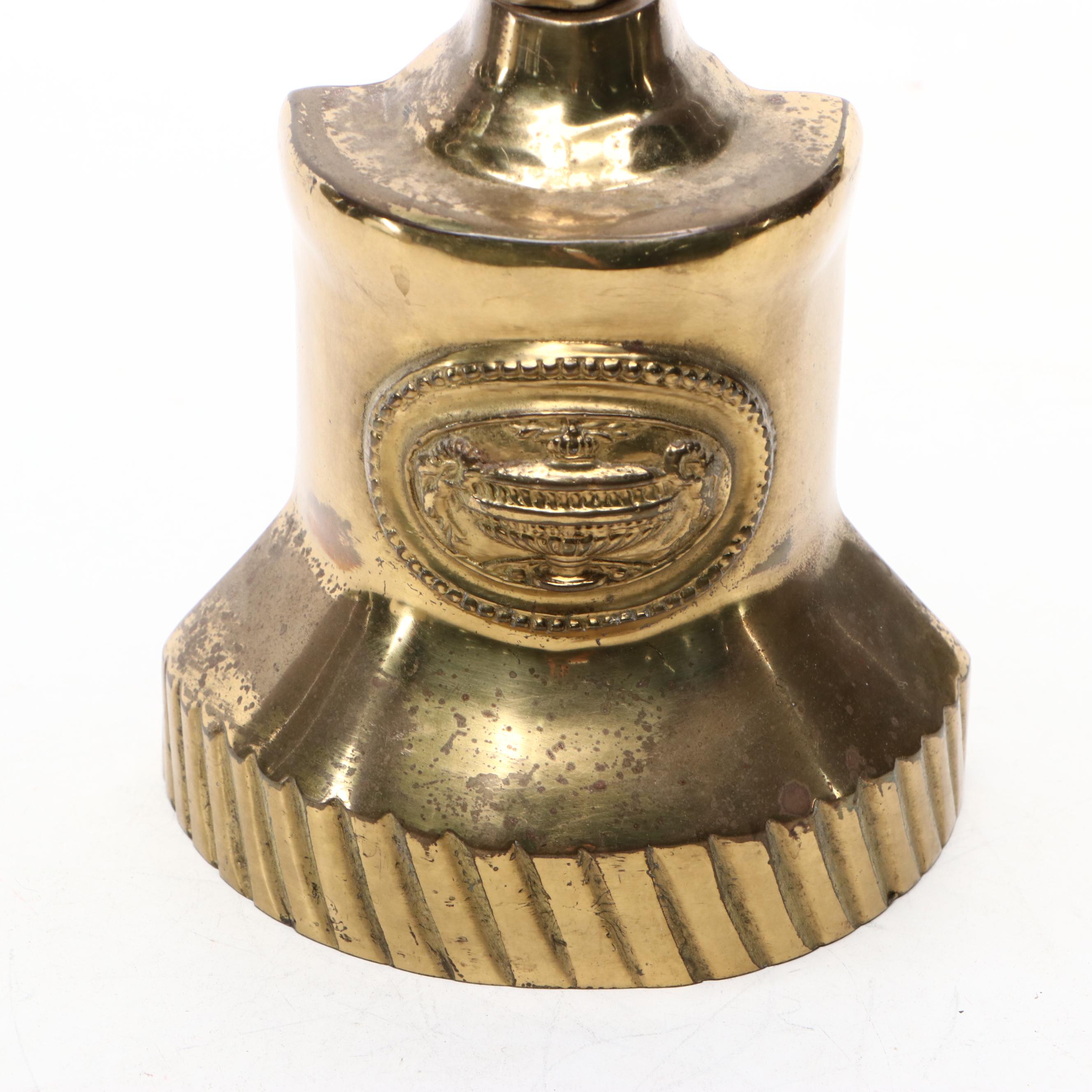 Neoclassical Style Brass Doorstop, 20th Century