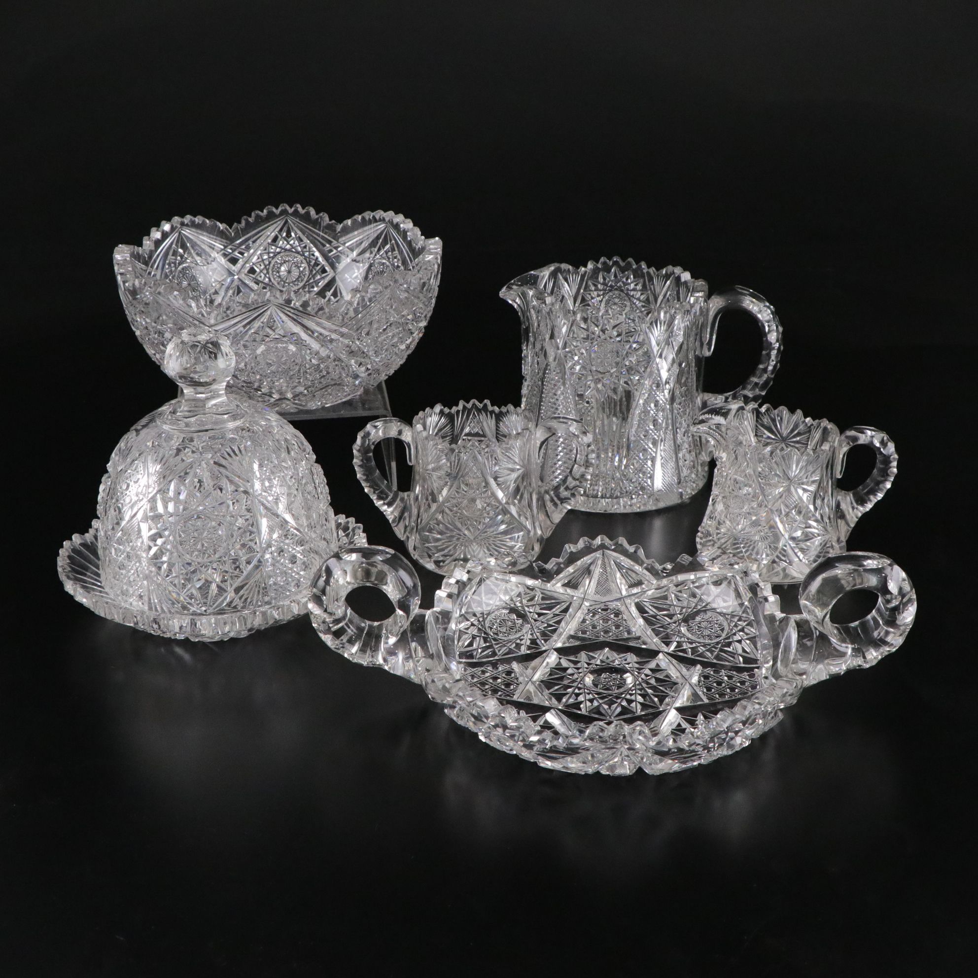 American Brilliant Cut Glass Collection, Early to Mid-20th Century