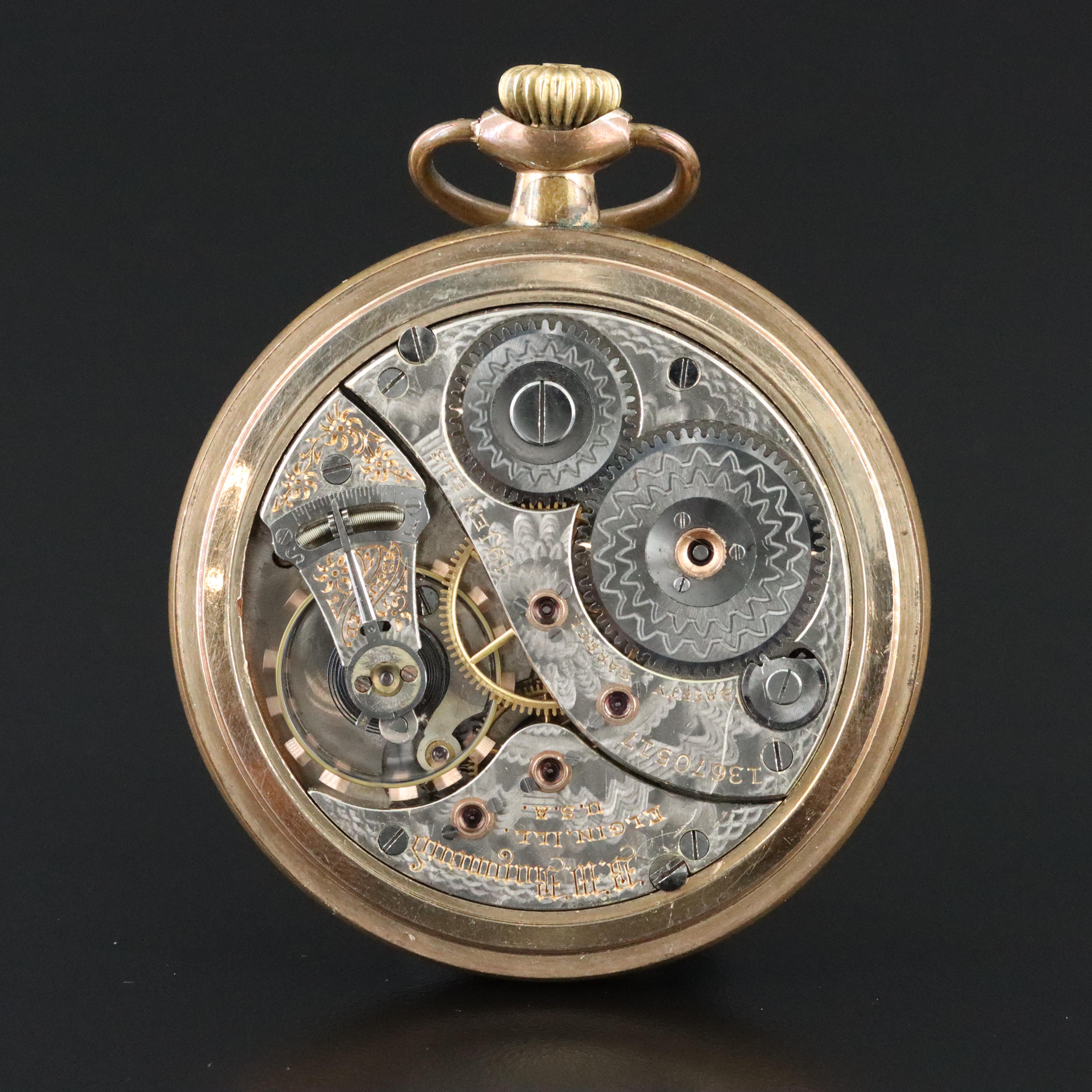 1909 Elgin Gold Filled Pocket Watch