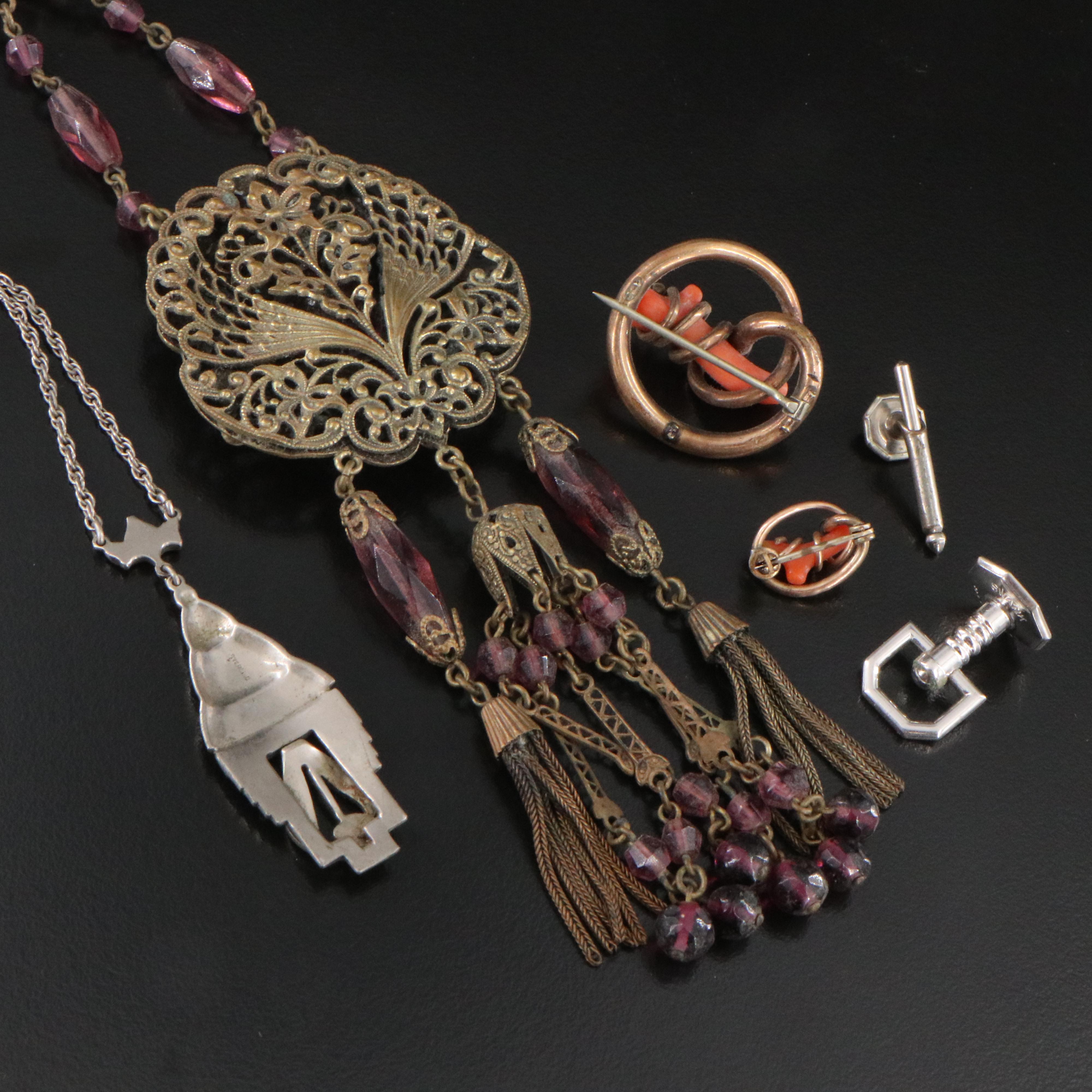 Victorian Coral Set, Art Deco and Sterling Feat. in Vintage and Antique Jewelry