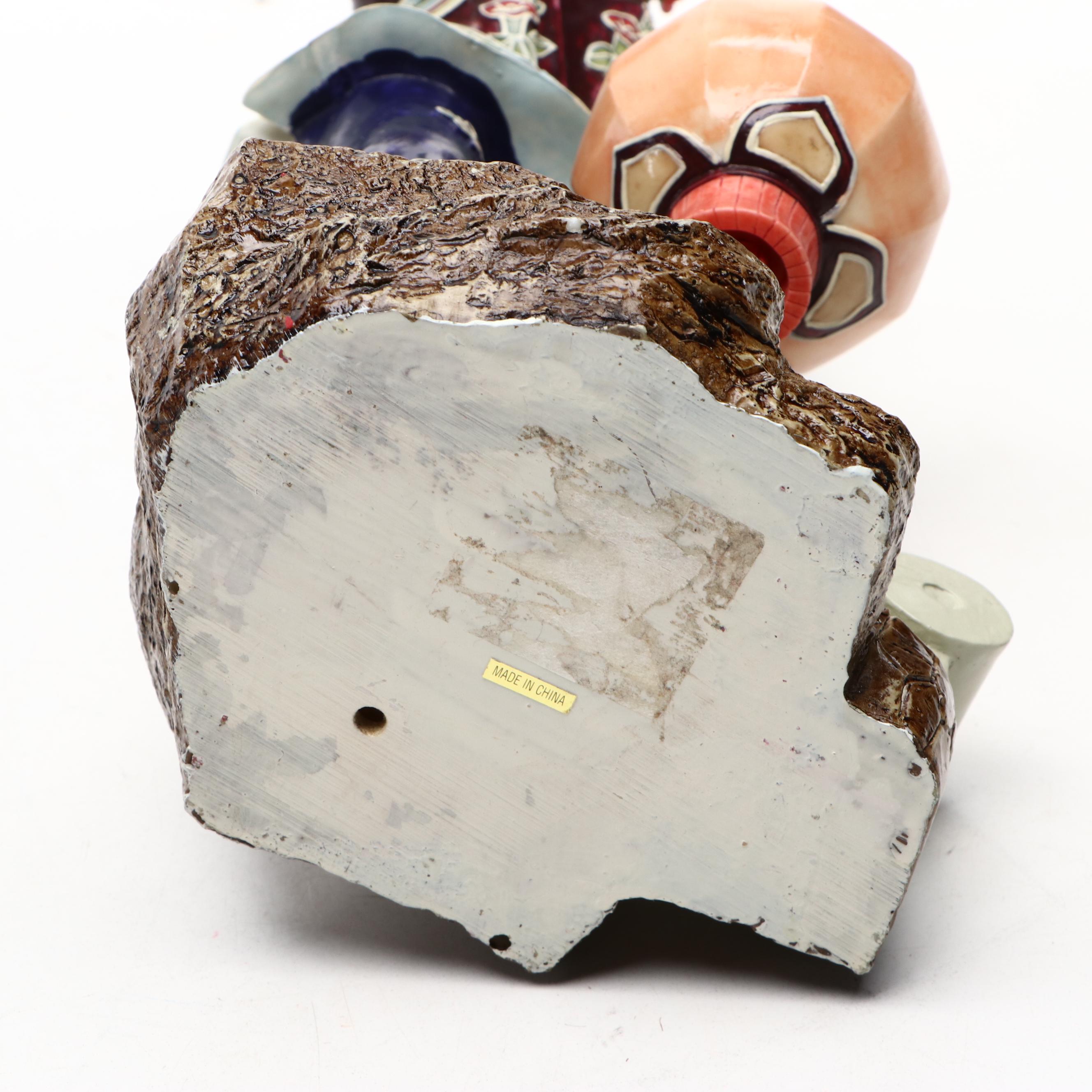 Chinese Famille Rose Style Figurine with Wooden Box