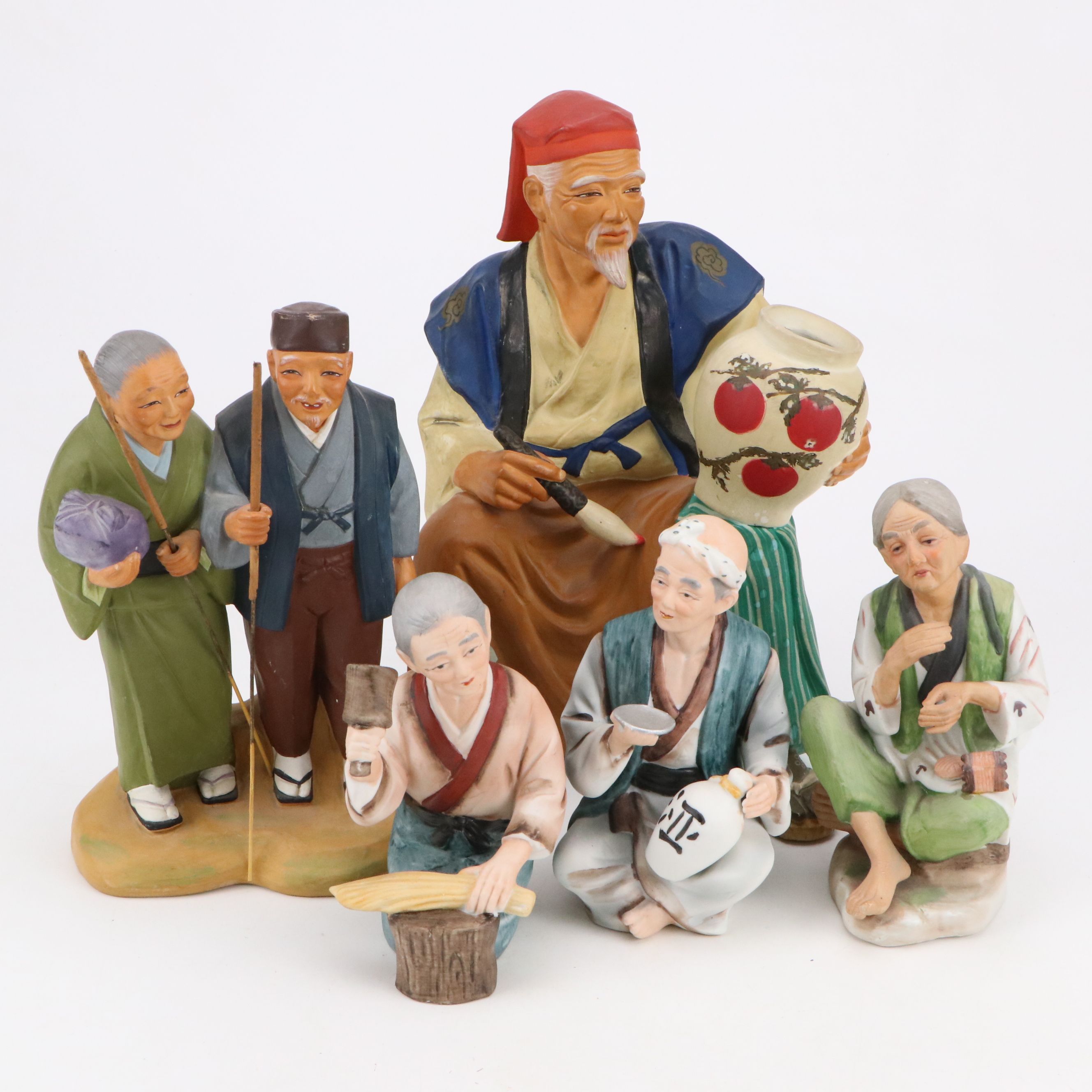 Japanese  Ceramic Figurines, Mid to Late 20th Century