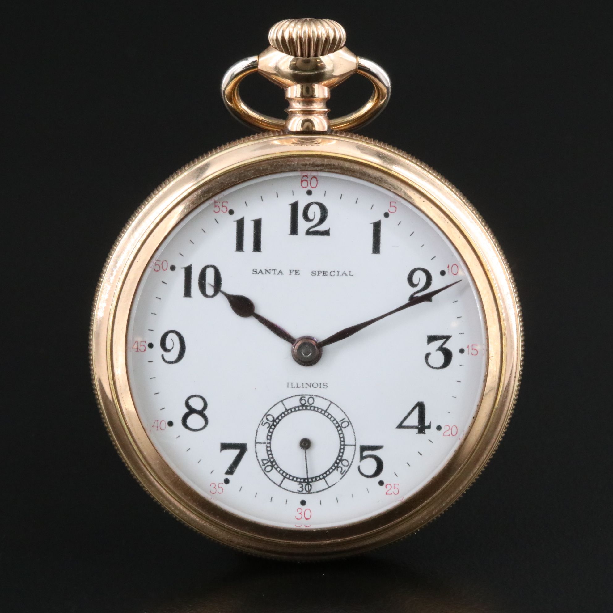 Illinois Watch Co. Santa Fe Special Gold Filled Pocket Watch