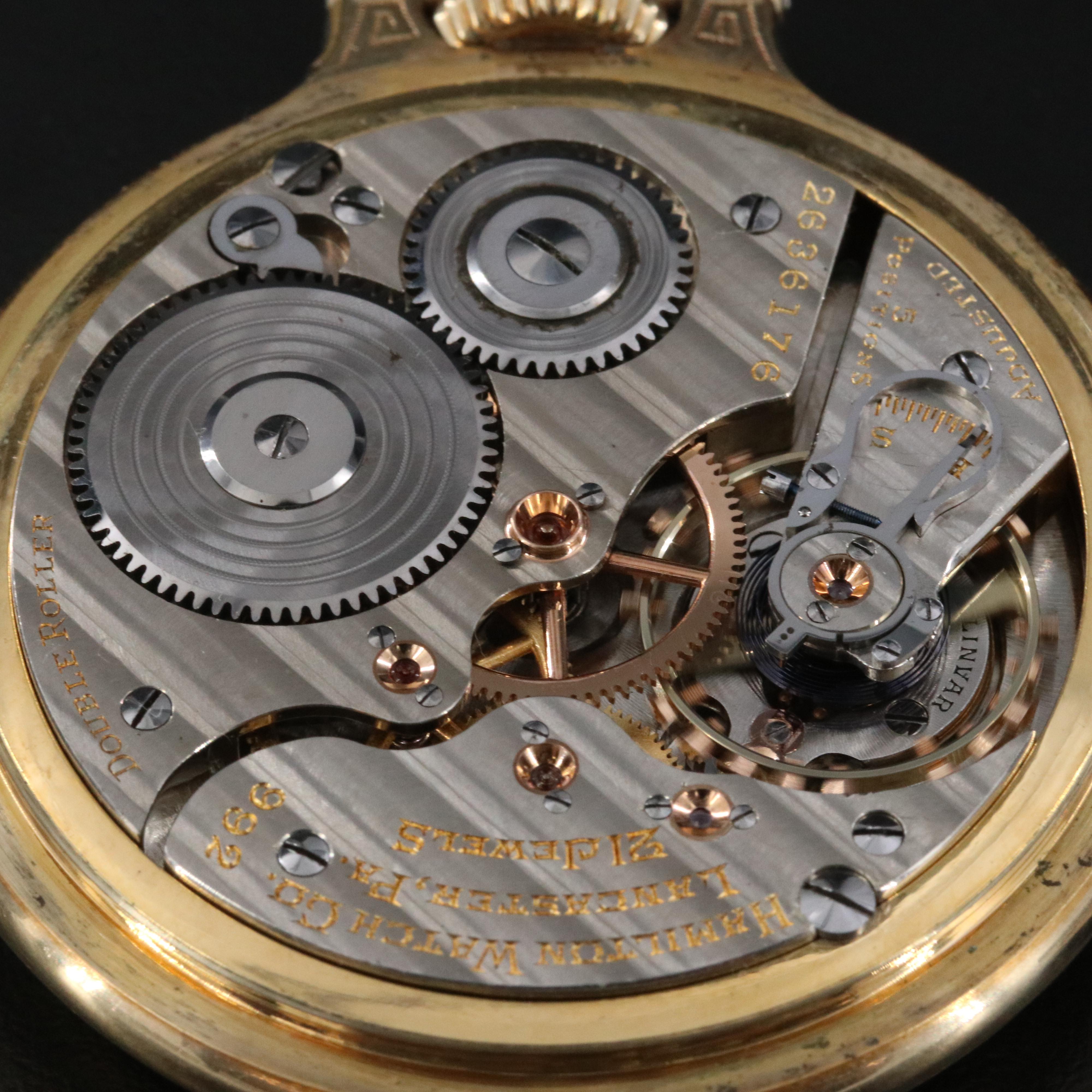 1940 Hamilton Railroad Grade Gold Filled Pocket Watch