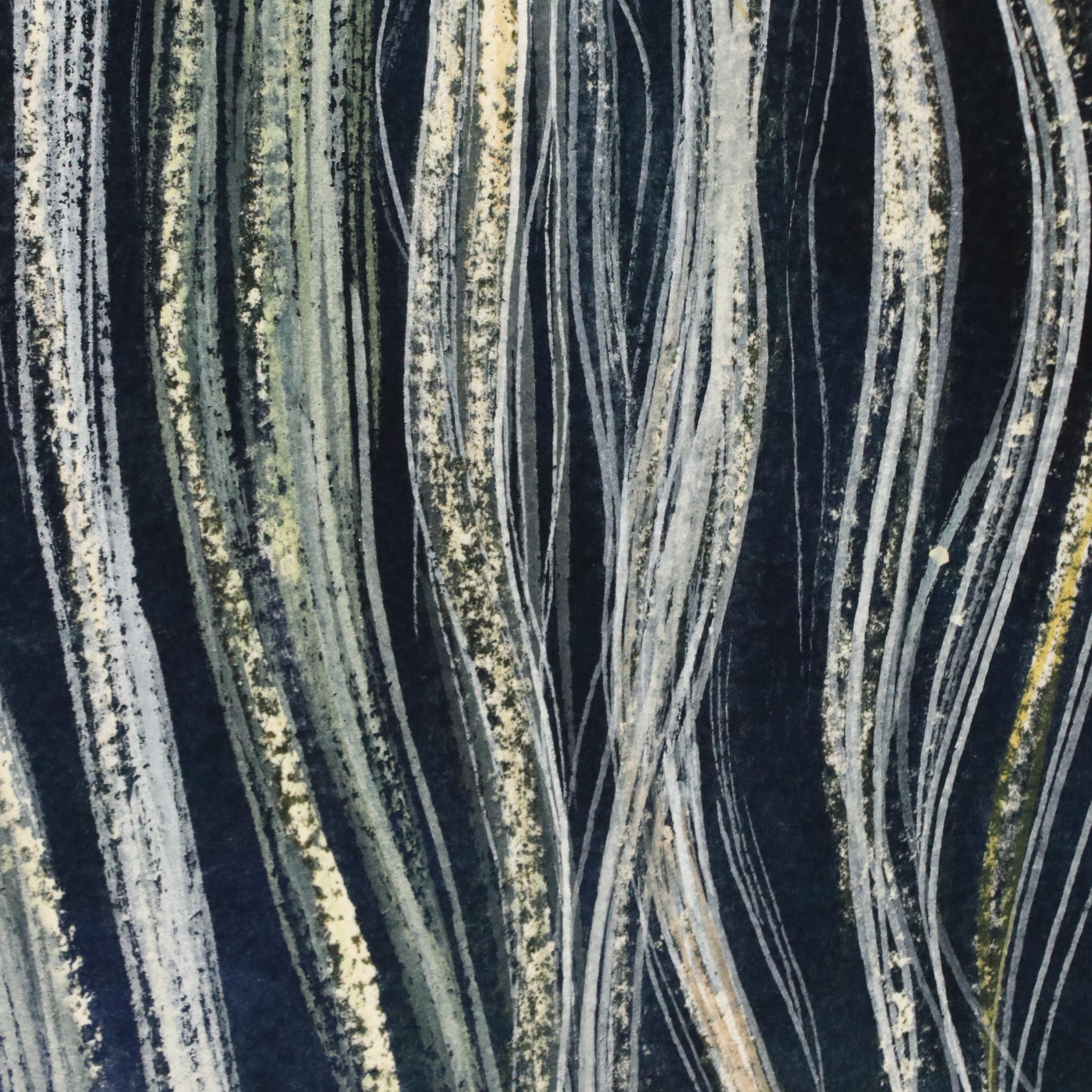 Rita Joyce Watercolor Painting of Two Pascola Masks, Late 20th Century