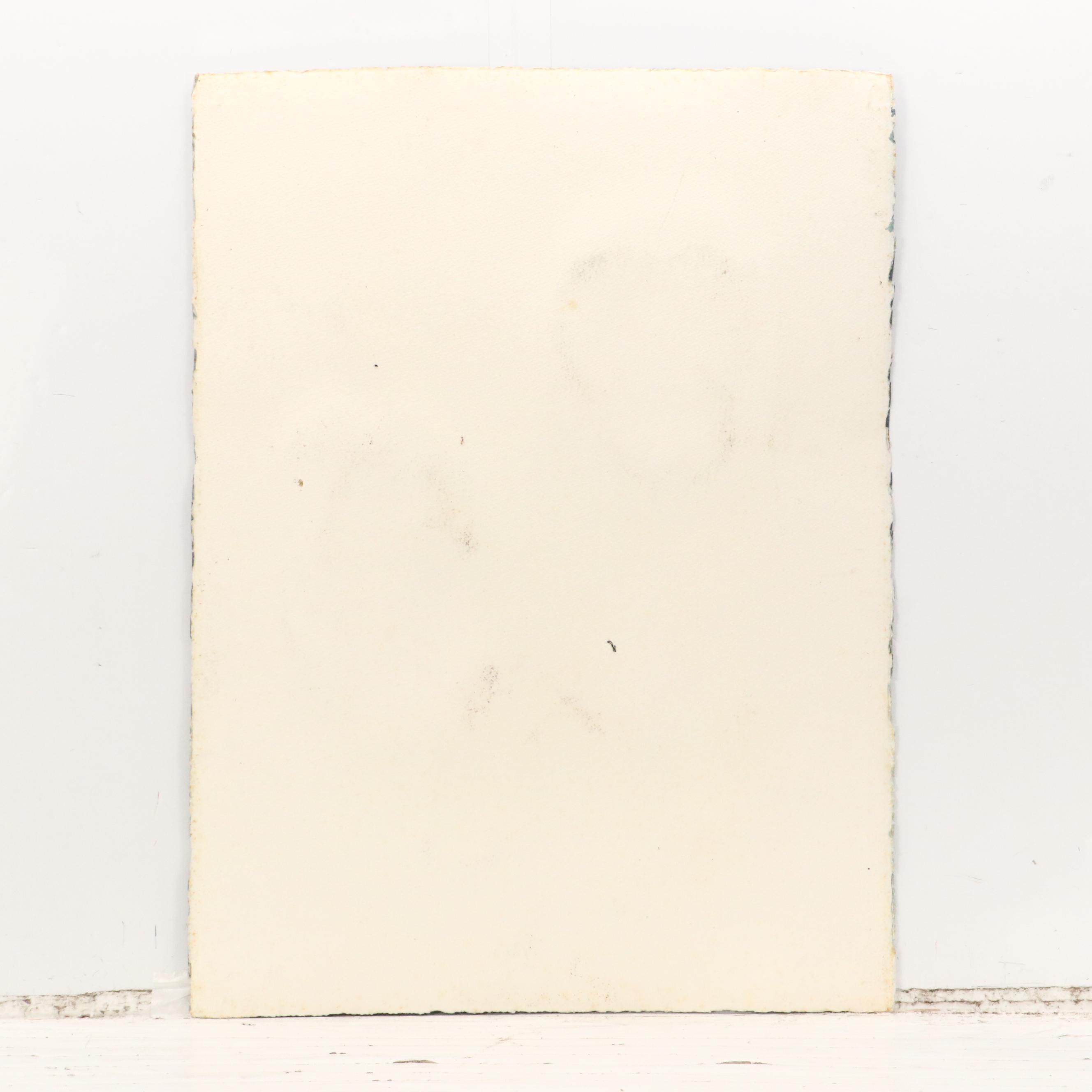 Rita Joyce Watercolor Painting of Two Pascola Masks, Late 20th Century