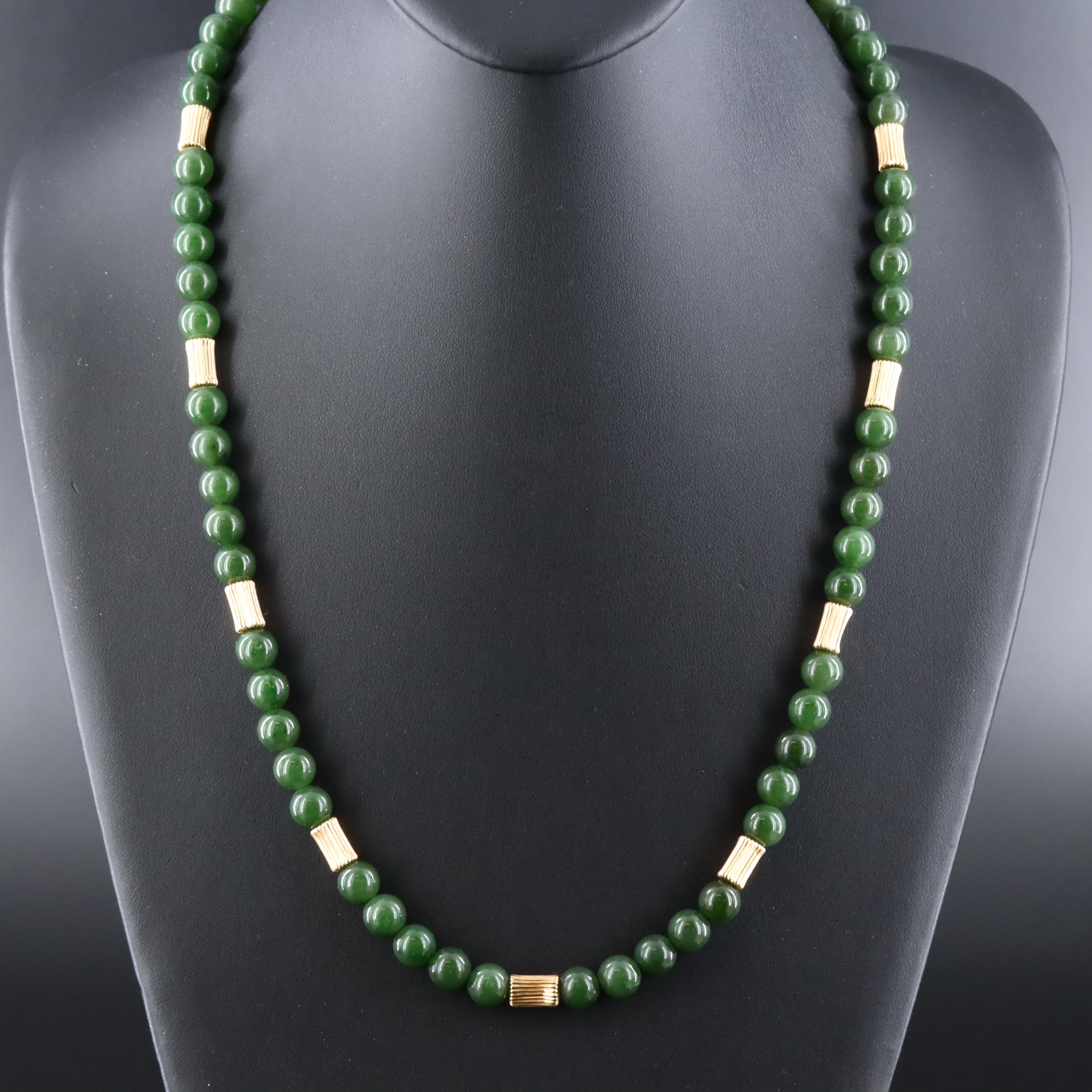 14K Nephrite Necklace