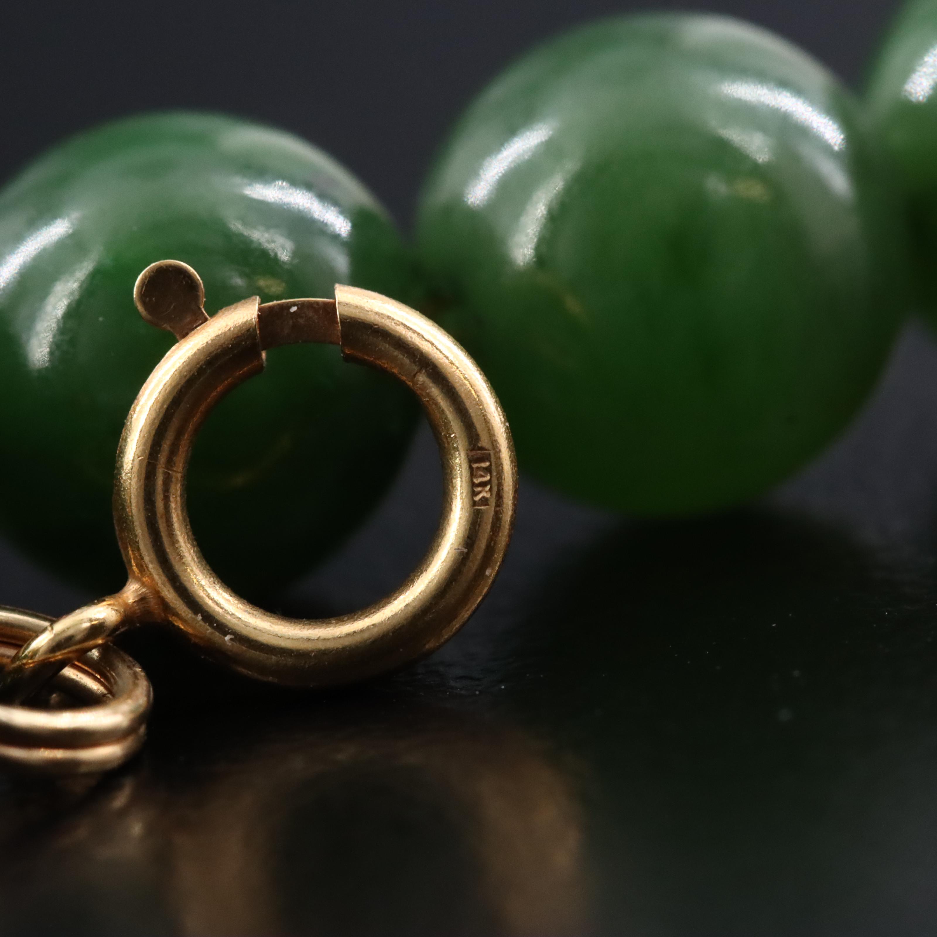 14K Nephrite Necklace