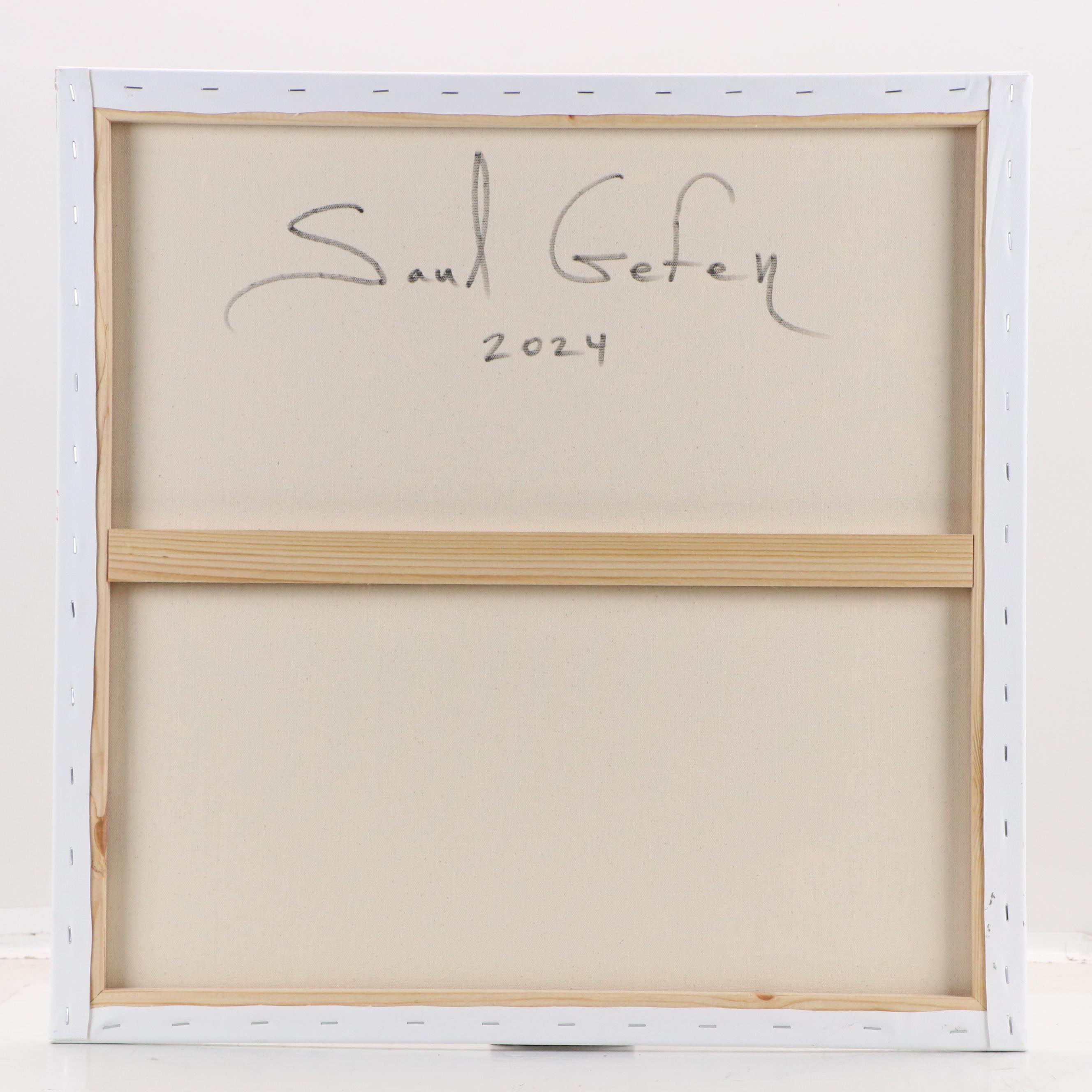 Saul Gefen Abstract Acrylic Painting, 2024
